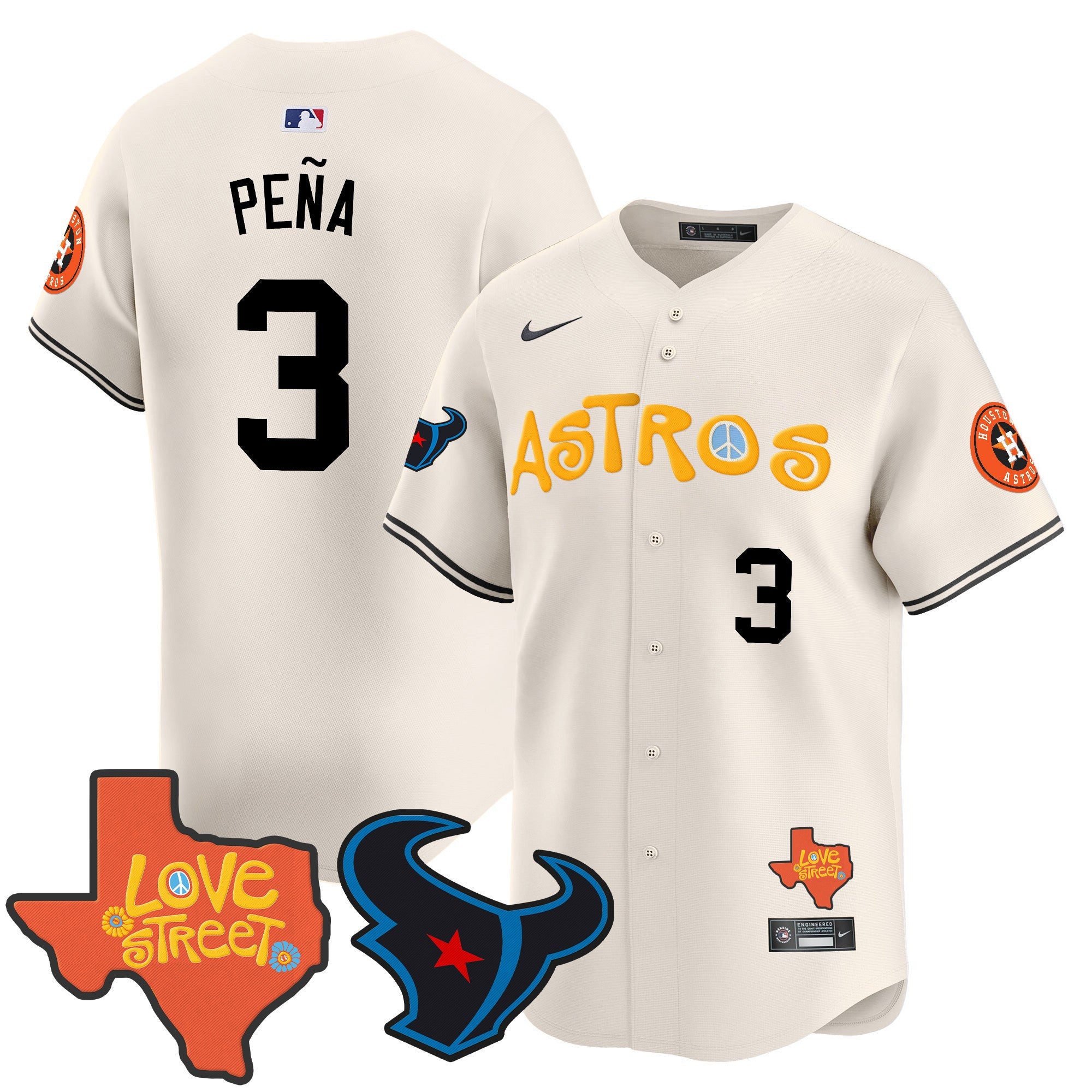 Men’s Love Street & Texans Patch Vapor Premier Limited Jersey