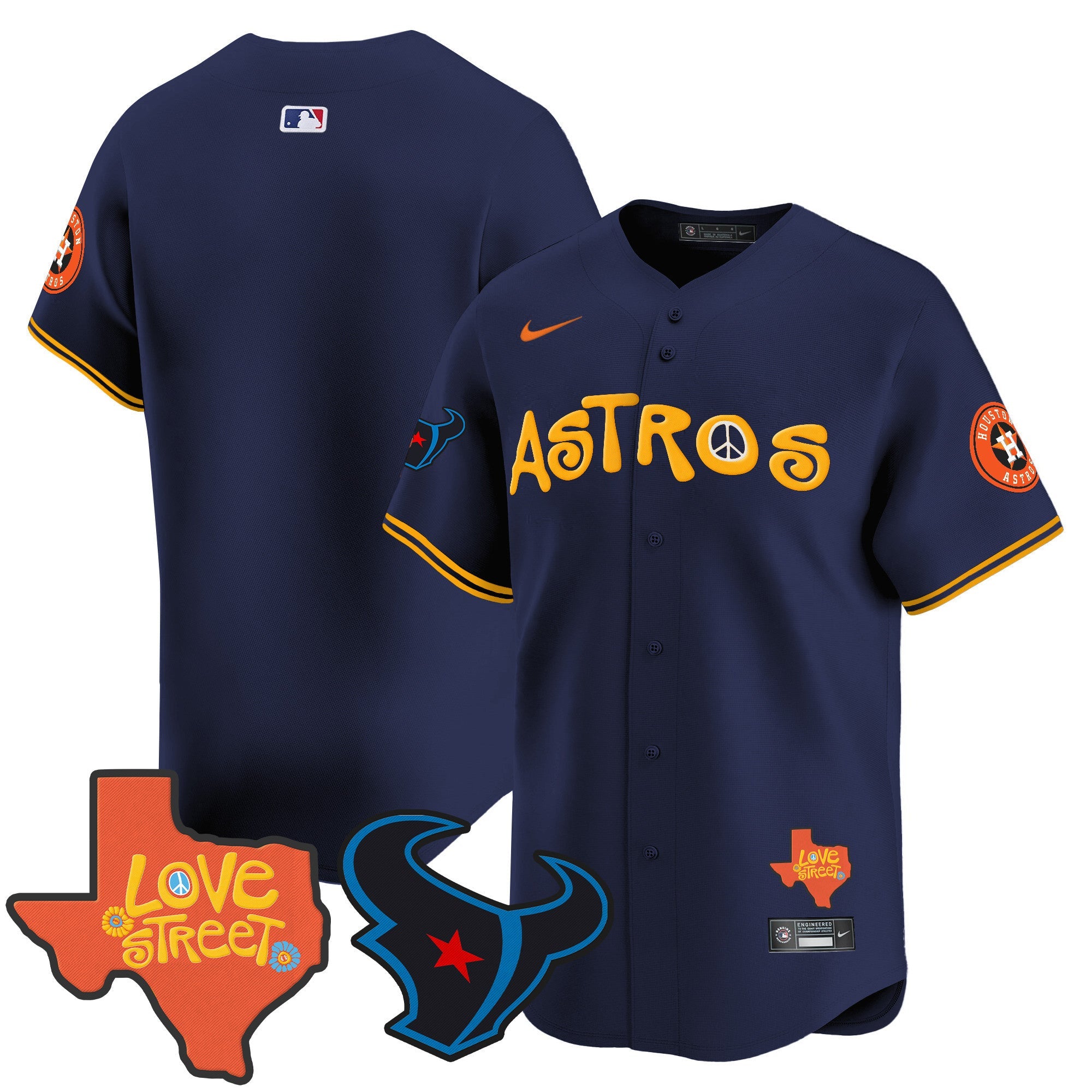 Men’s Love Street & Texans Patch Vapor Premier Limited Jersey