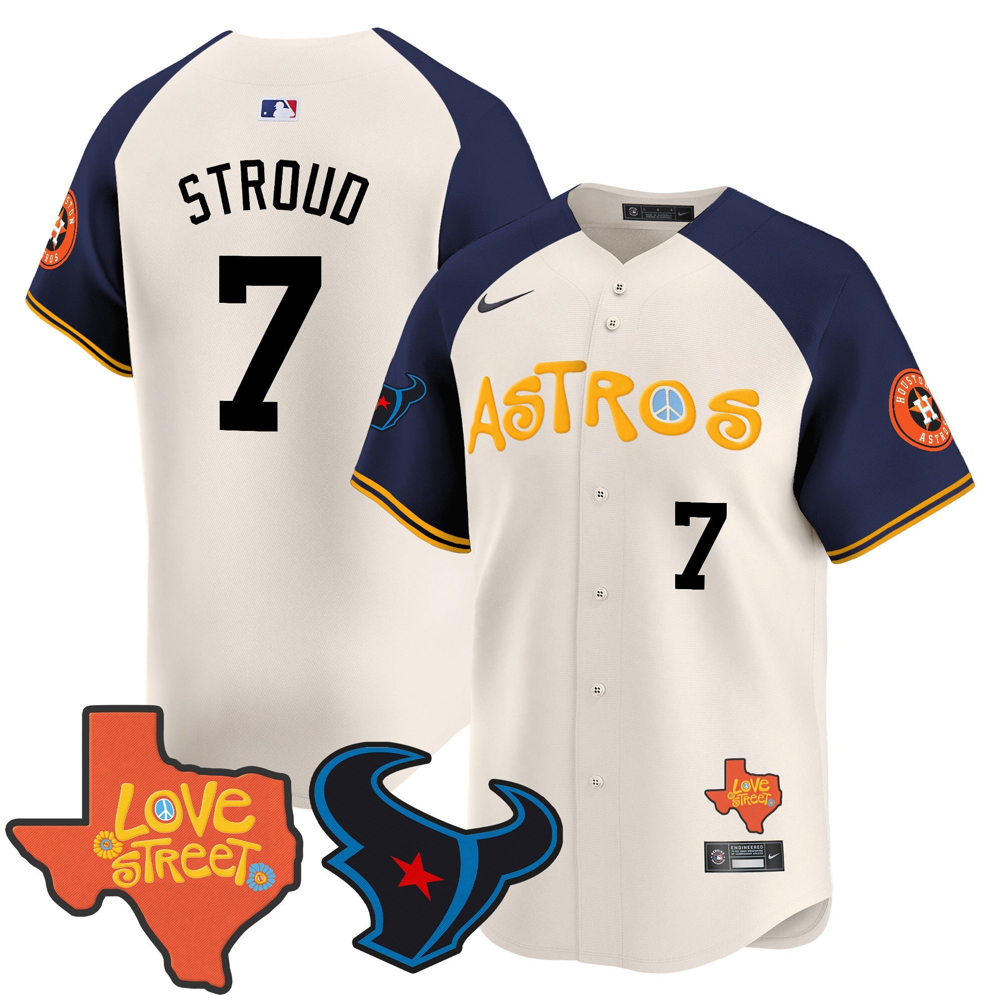 Men’s Love Street & Texans Patch Vapor Premier Limited Jersey