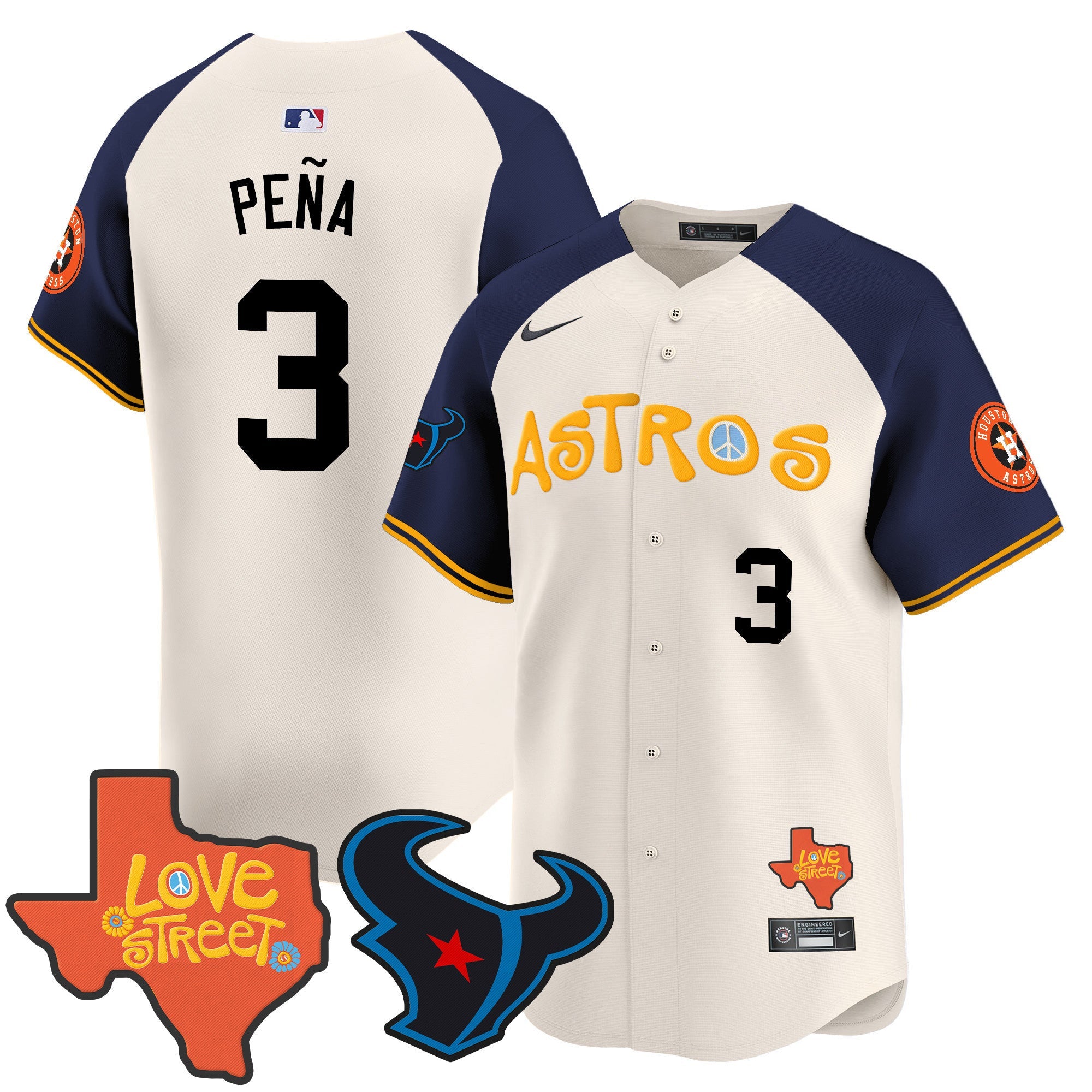 Men’s Love Street & Texans Patch Vapor Premier Limited Jersey