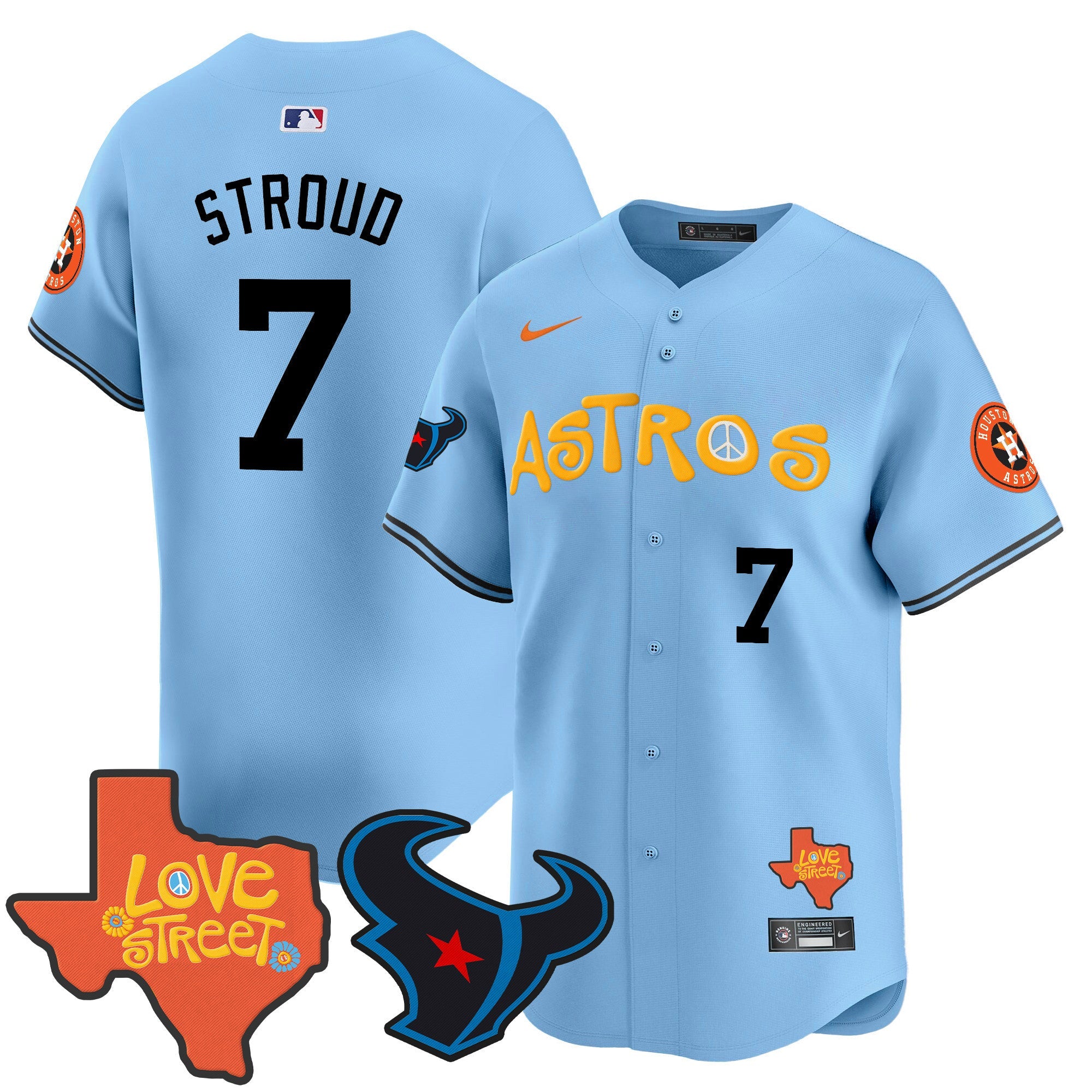 Men’s Love Street & Texans Patch Vapor Premier Limited Jersey
