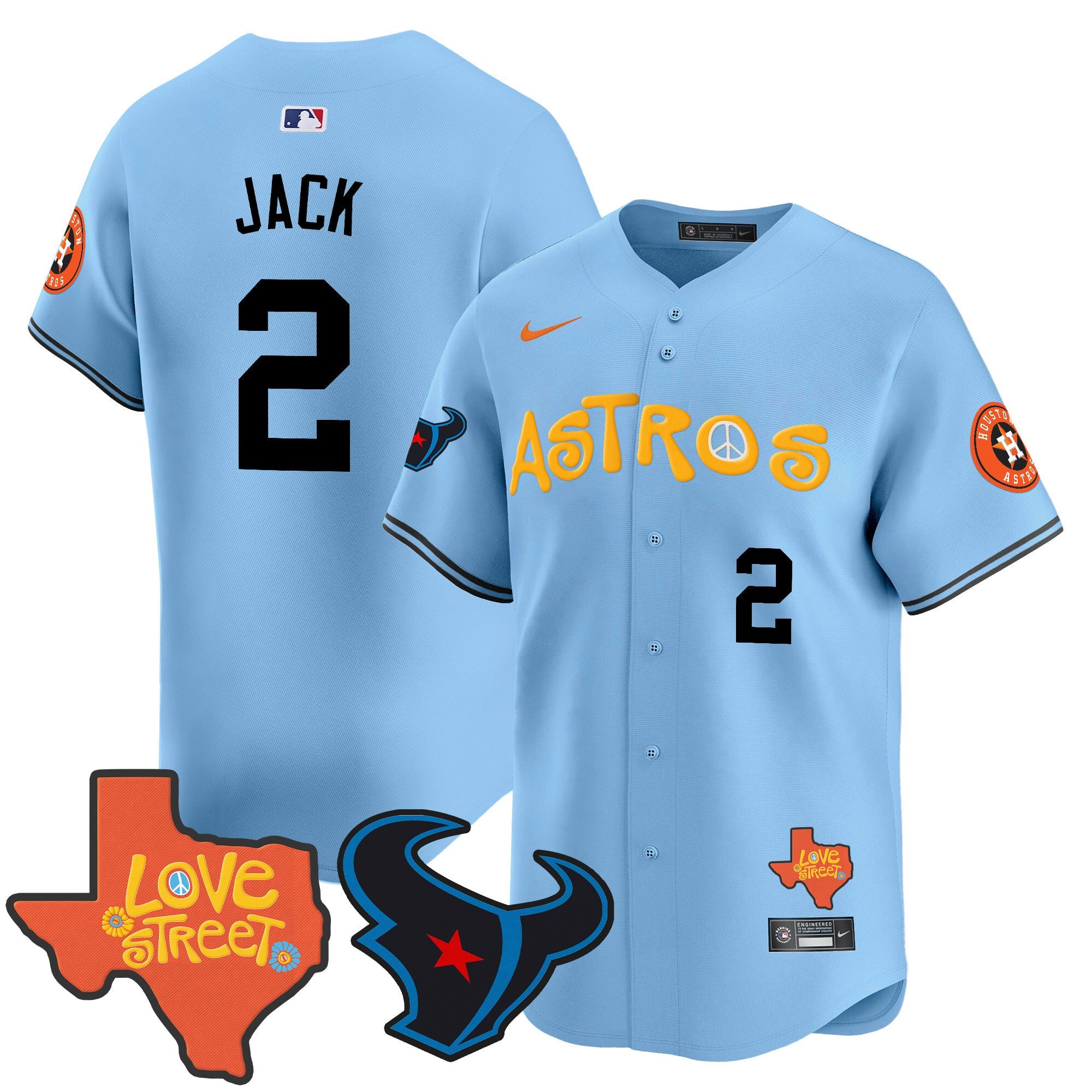 Men’s Love Street & Texans Patch Vapor Premier Limited Jersey