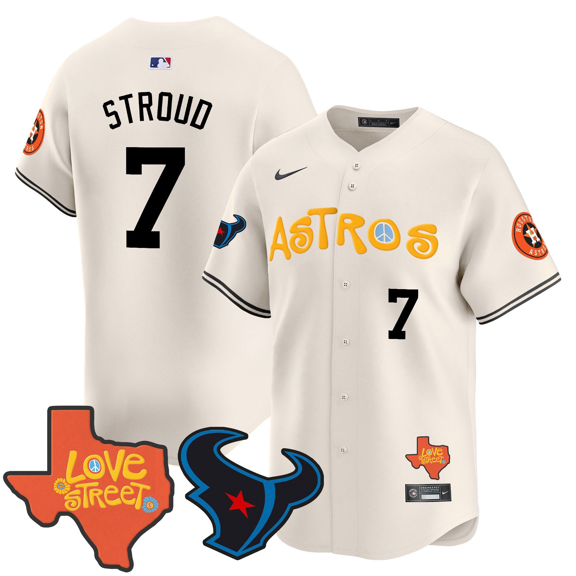 Men’s Love Street & Texans Patch Vapor Premier Limited Jersey