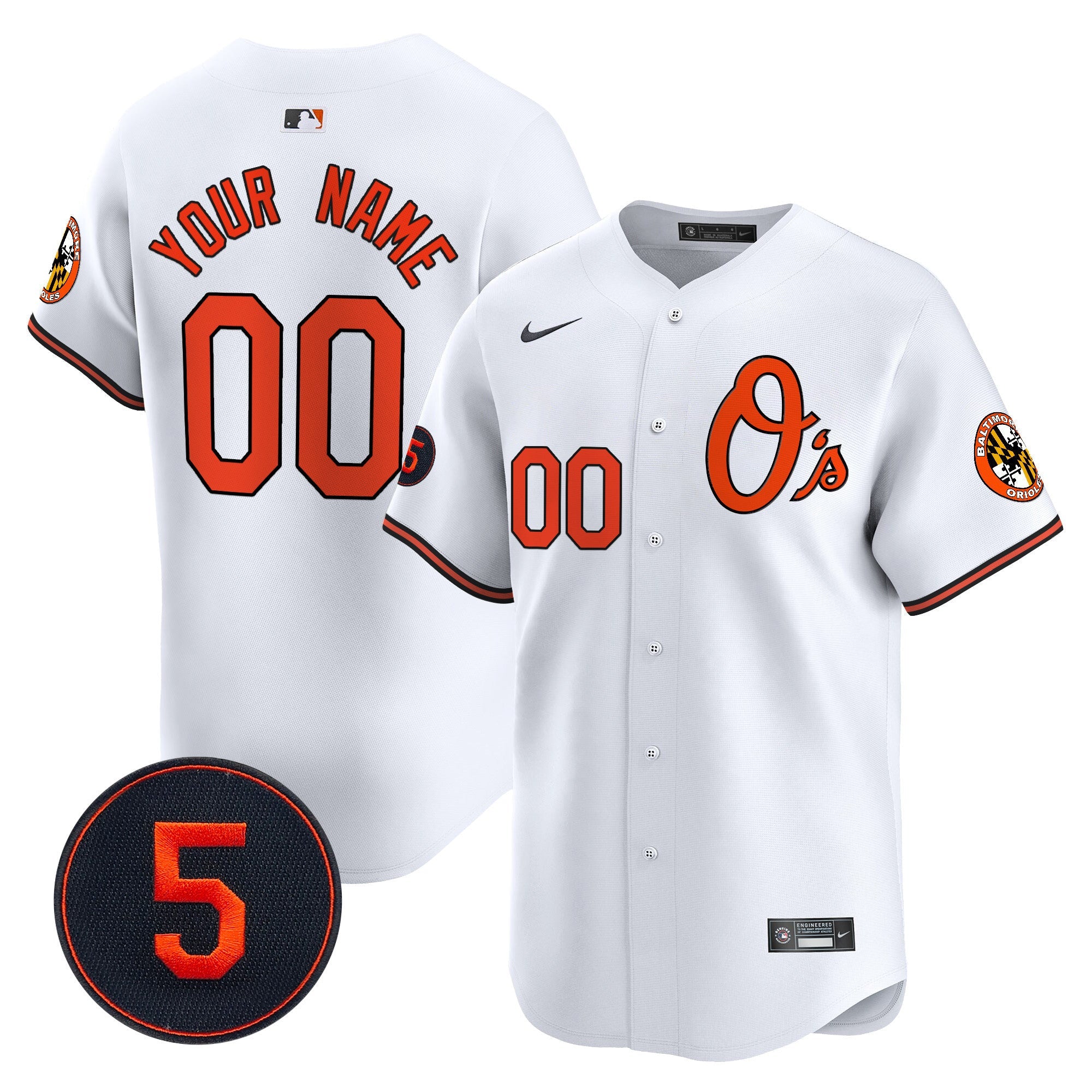 Baltimore Robinson Patch Vapor Premier Limited Custom Jersey V4