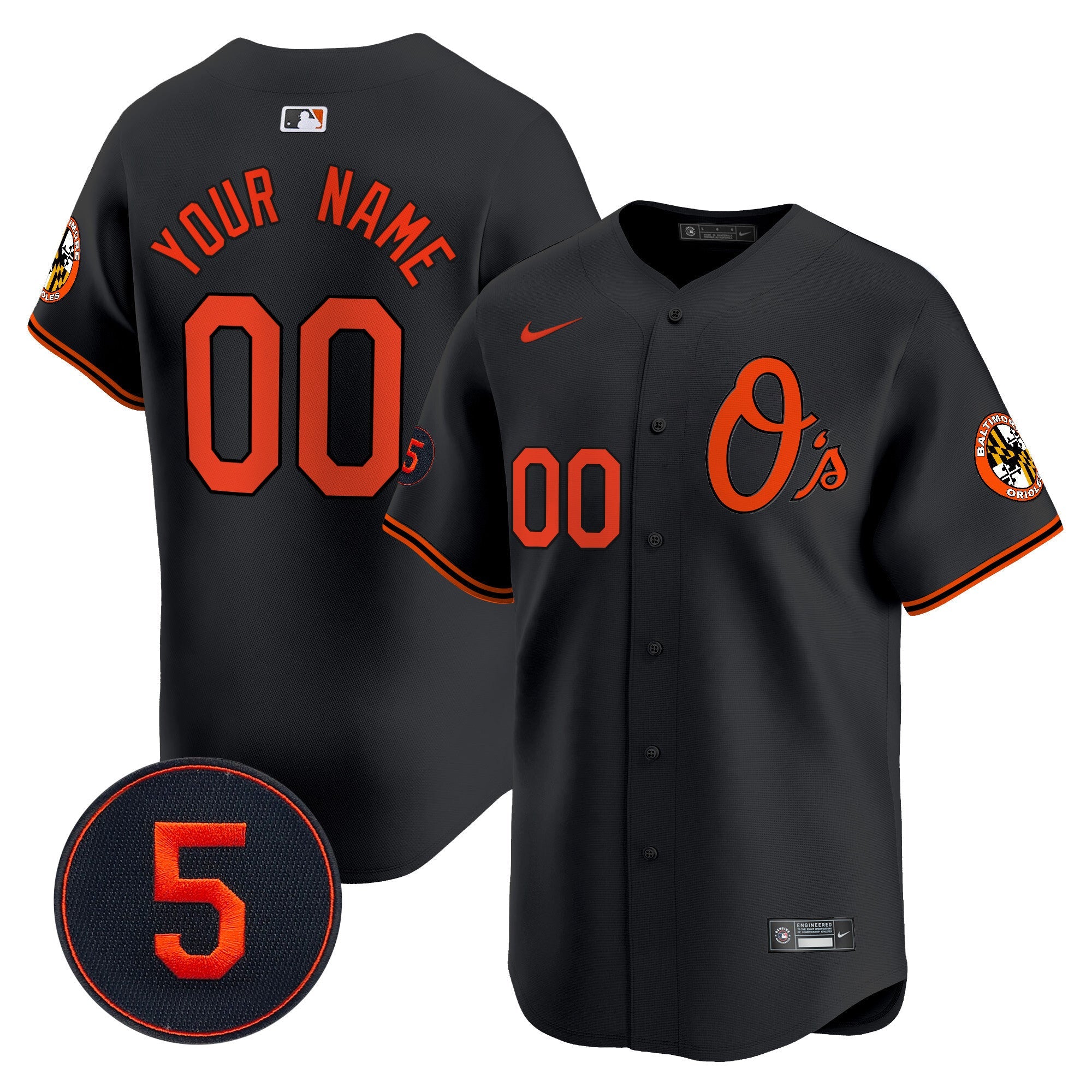 Baltimore Robinson Patch Vapor Premier Limited Custom Jersey V4