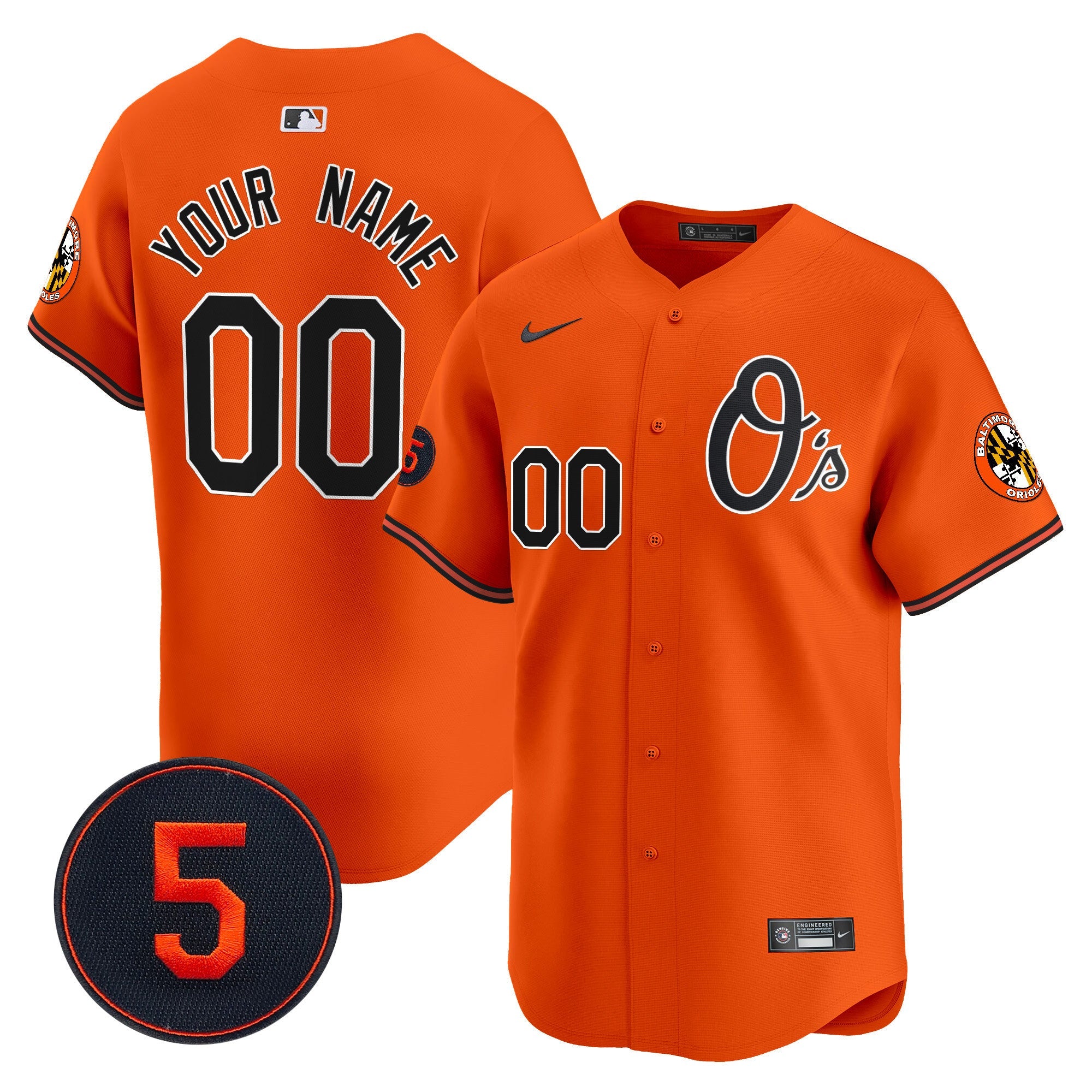 Baltimore Robinson Patch Vapor Premier Limited Custom Jersey V4
