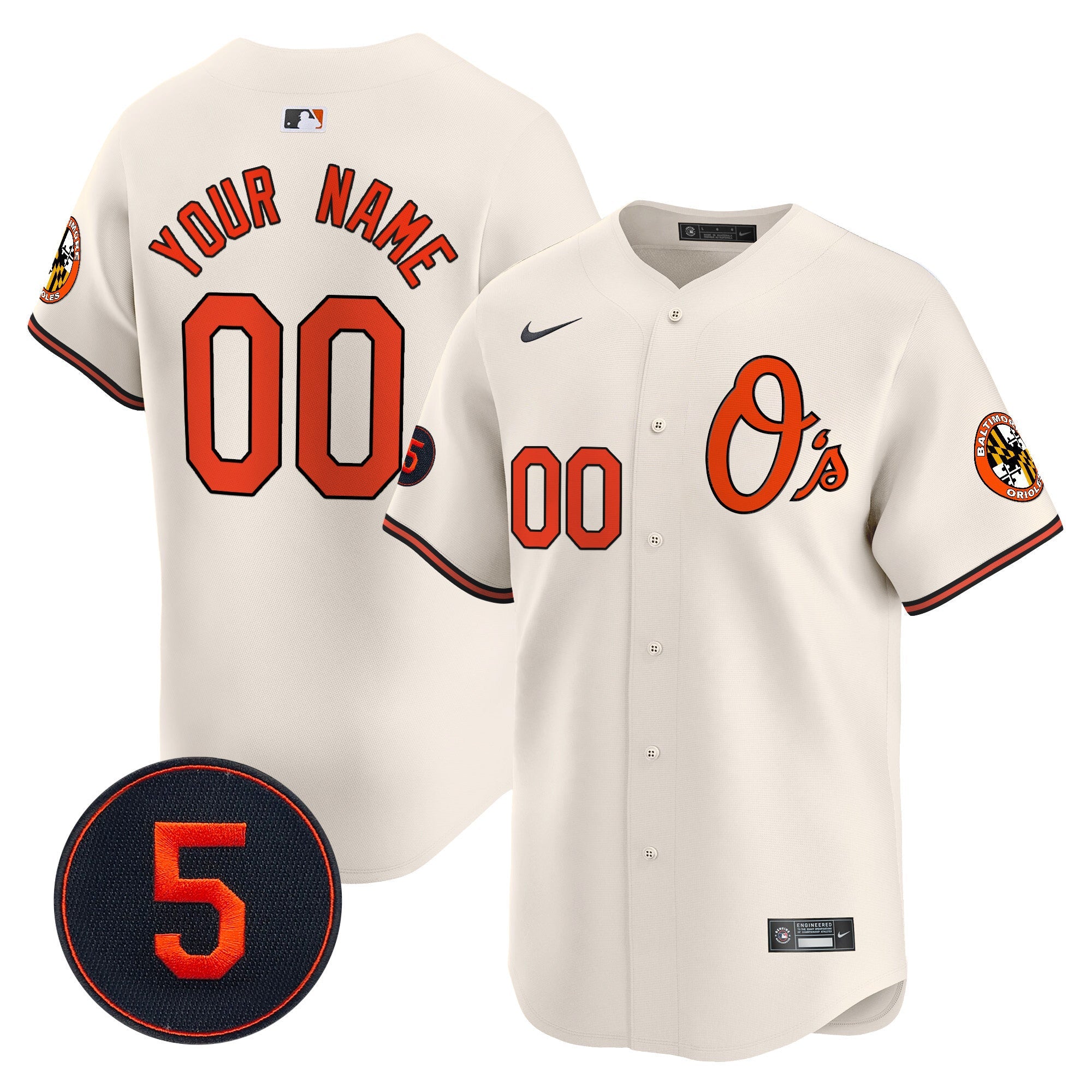 Baltimore Robinson Patch Vapor Premier Limited Custom Jersey V4