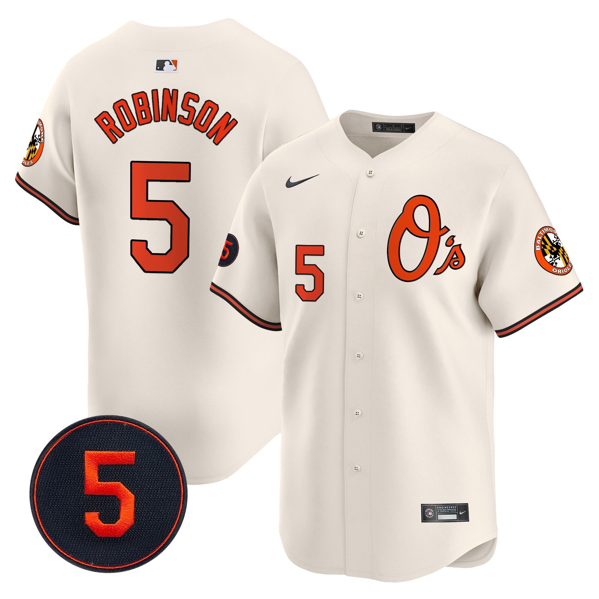 Men’s Baltimore Robinson Patch Vapor Premier Limited Jersey V4