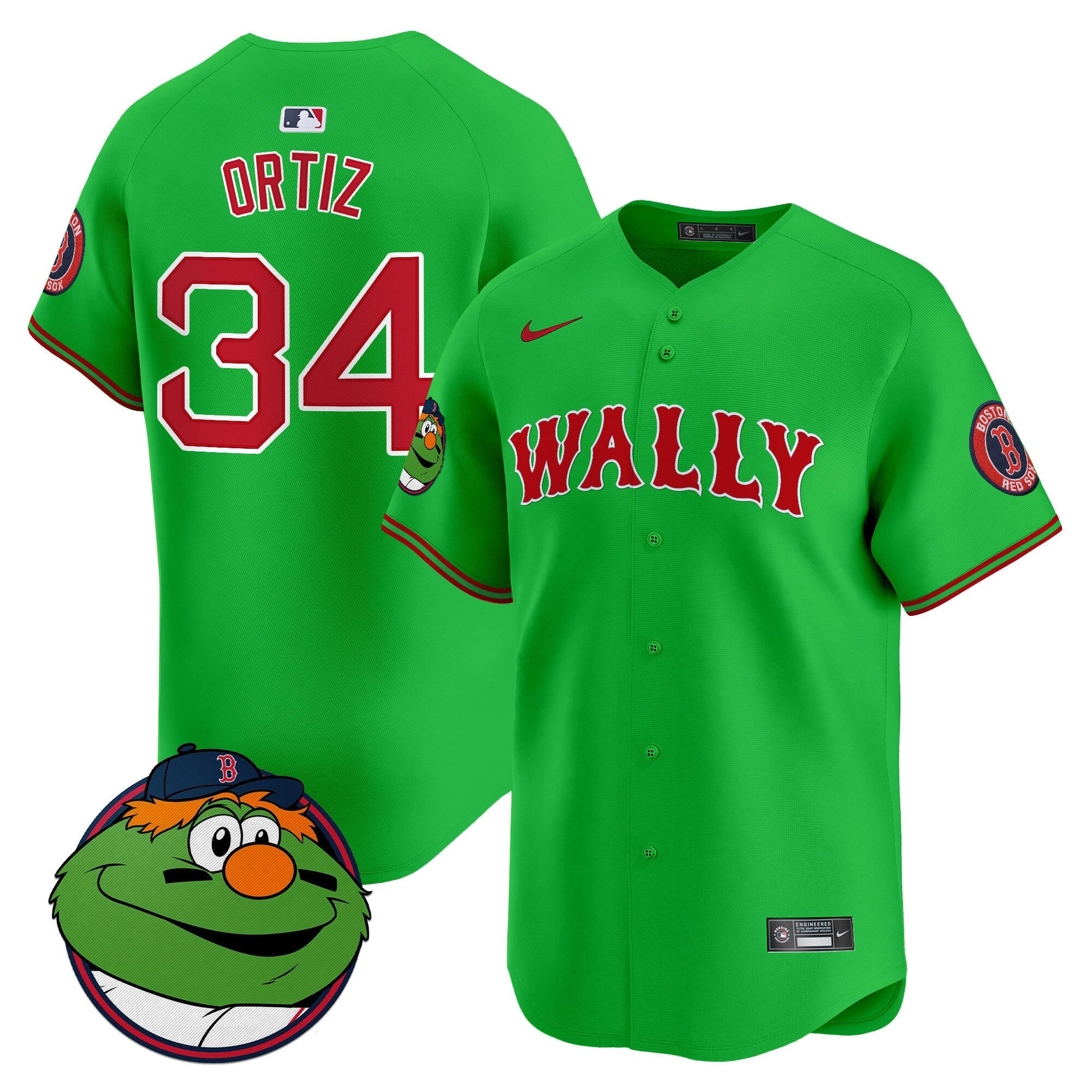 Men’s Boston Wally Vapor Premier Limited Jersey