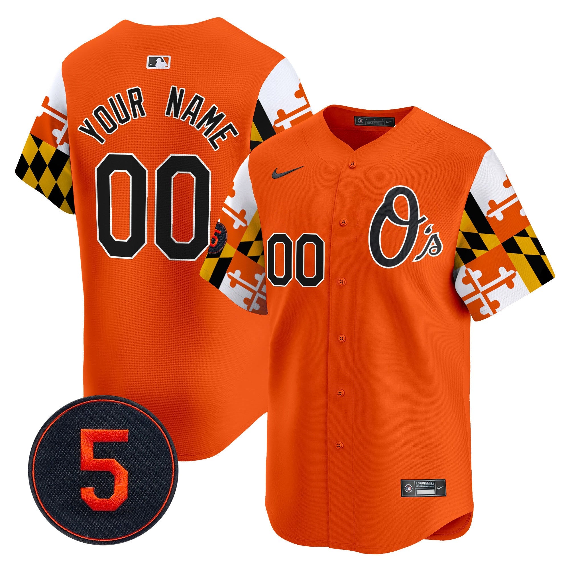 Baltimore Robinson Patch Vapor Premier Limited Custom Jersey V5