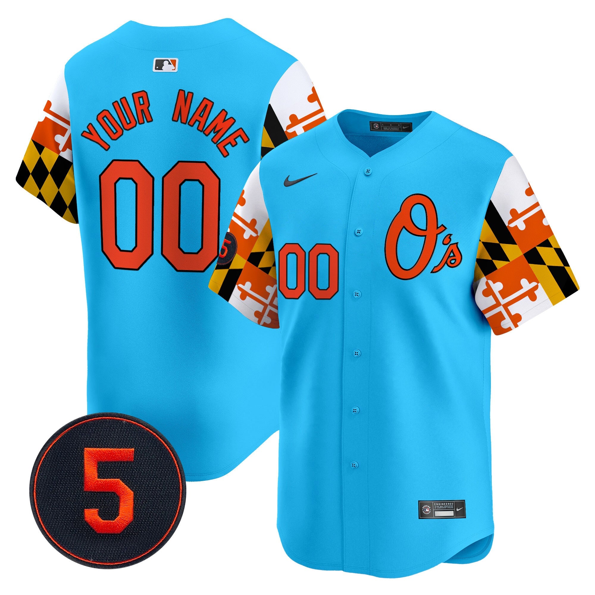 Baltimore Robinson Patch Vapor Premier Limited Custom Jersey V5