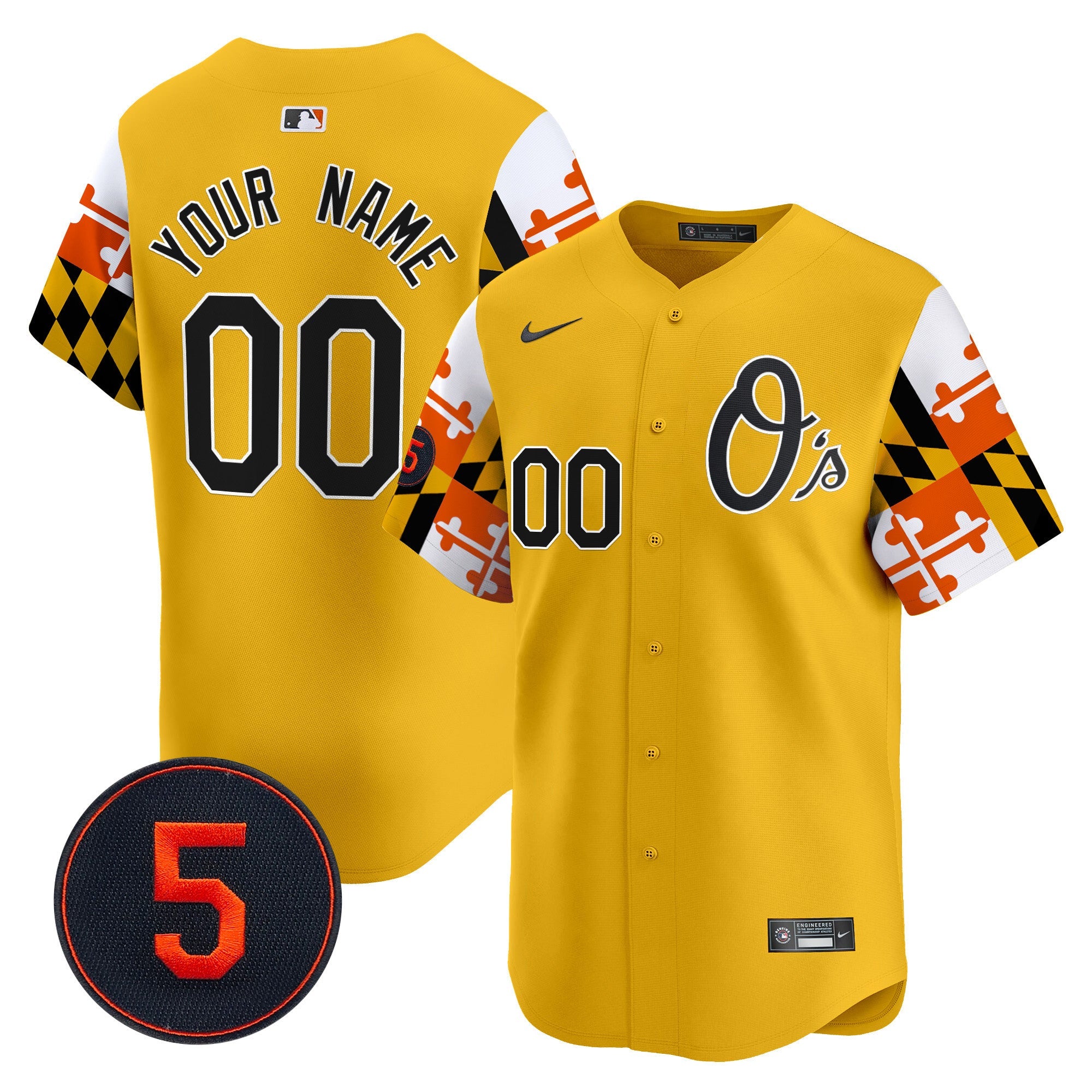 Baltimore Robinson Patch Vapor Premier Limited Custom Jersey V5