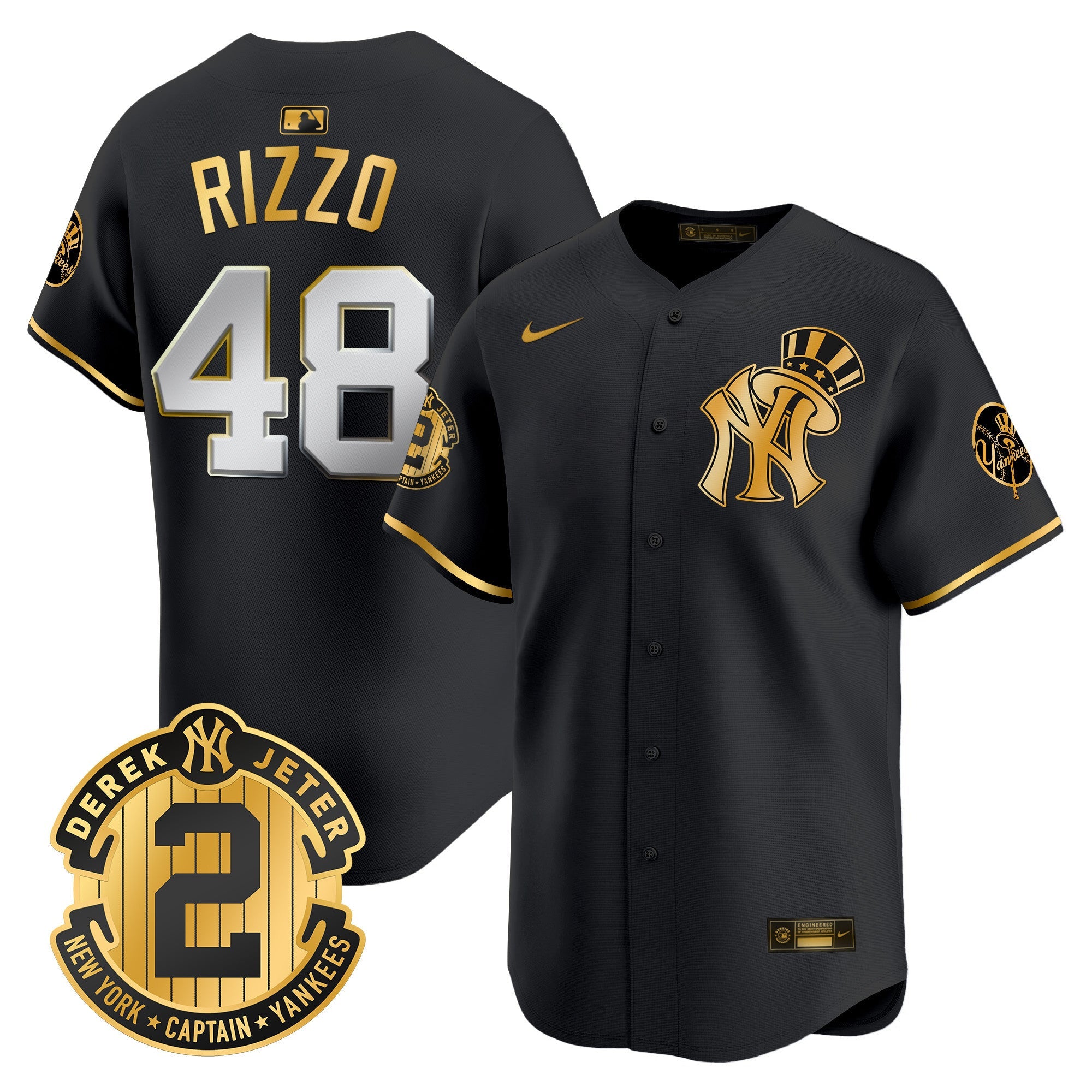 Men’s New York Derek Jeter Patch Vapor Premier Limited Jersey V2