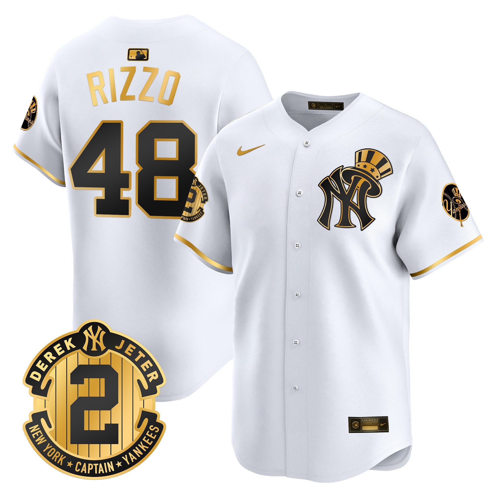 Men’s New York Derek Jeter Patch Vapor Premier Limited Jersey V2