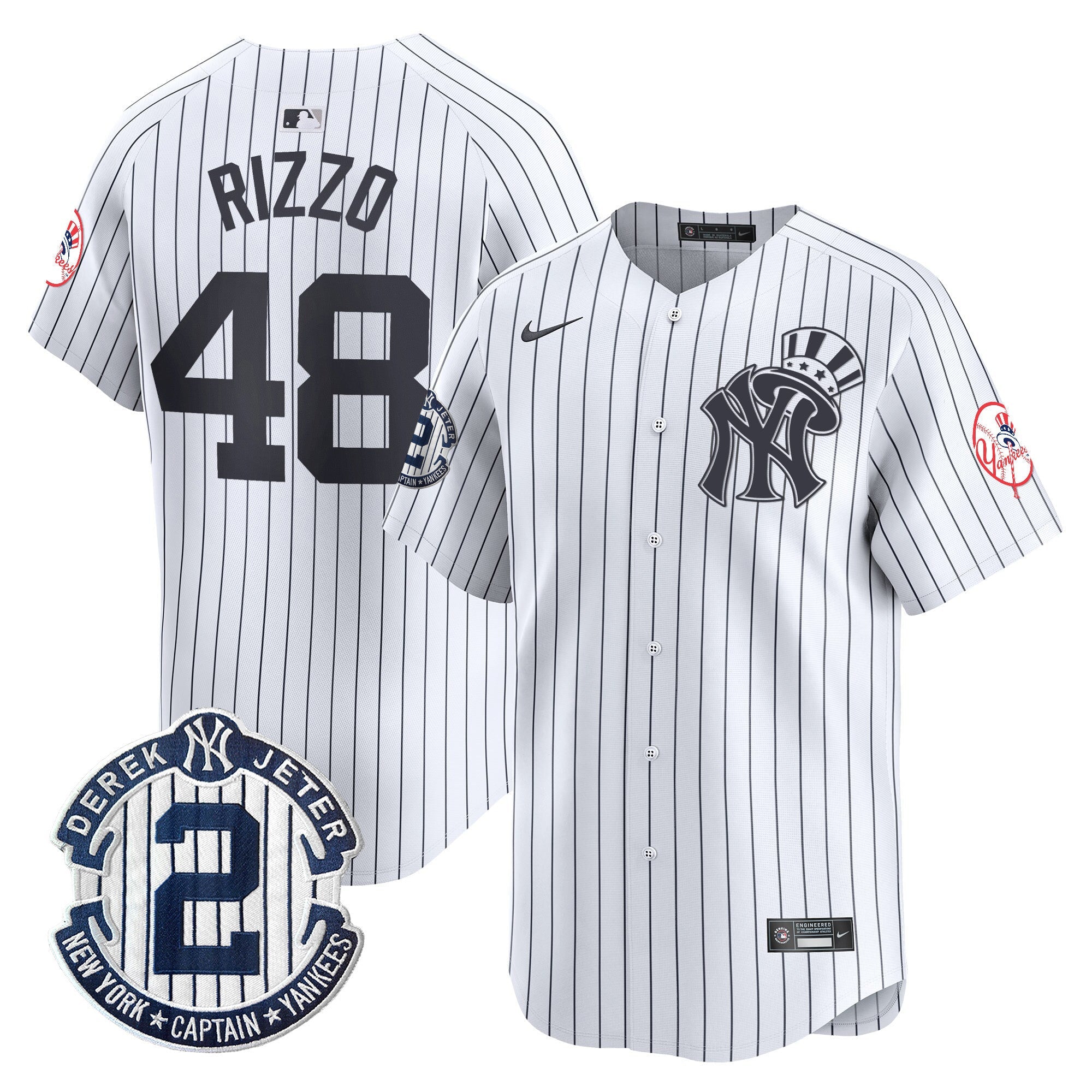 Men’s New York Derek Jeter Patch Vapor Premier Limited Jersey V2