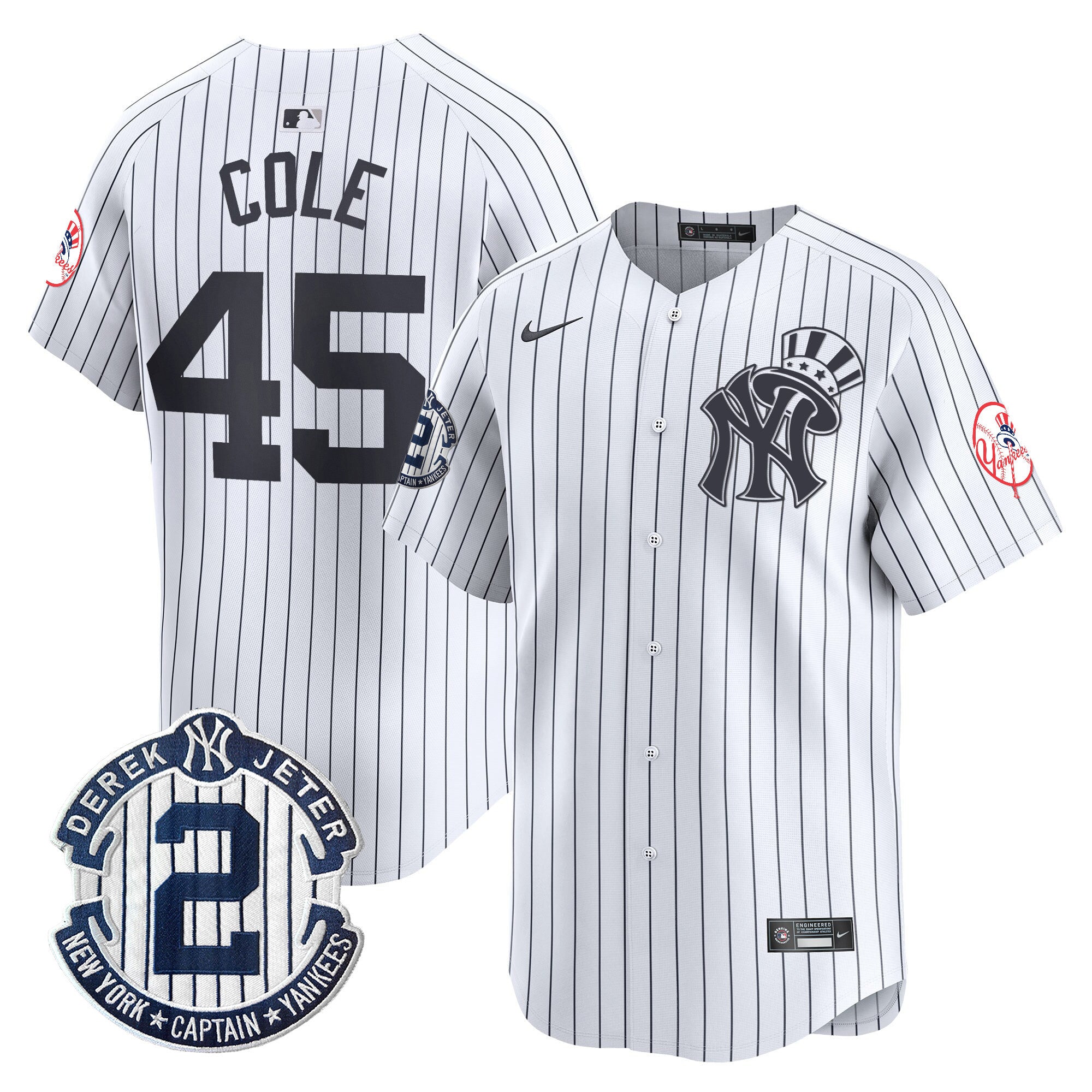 Men’s New York Derek Jeter Patch Vapor Premier Limited Jersey V2