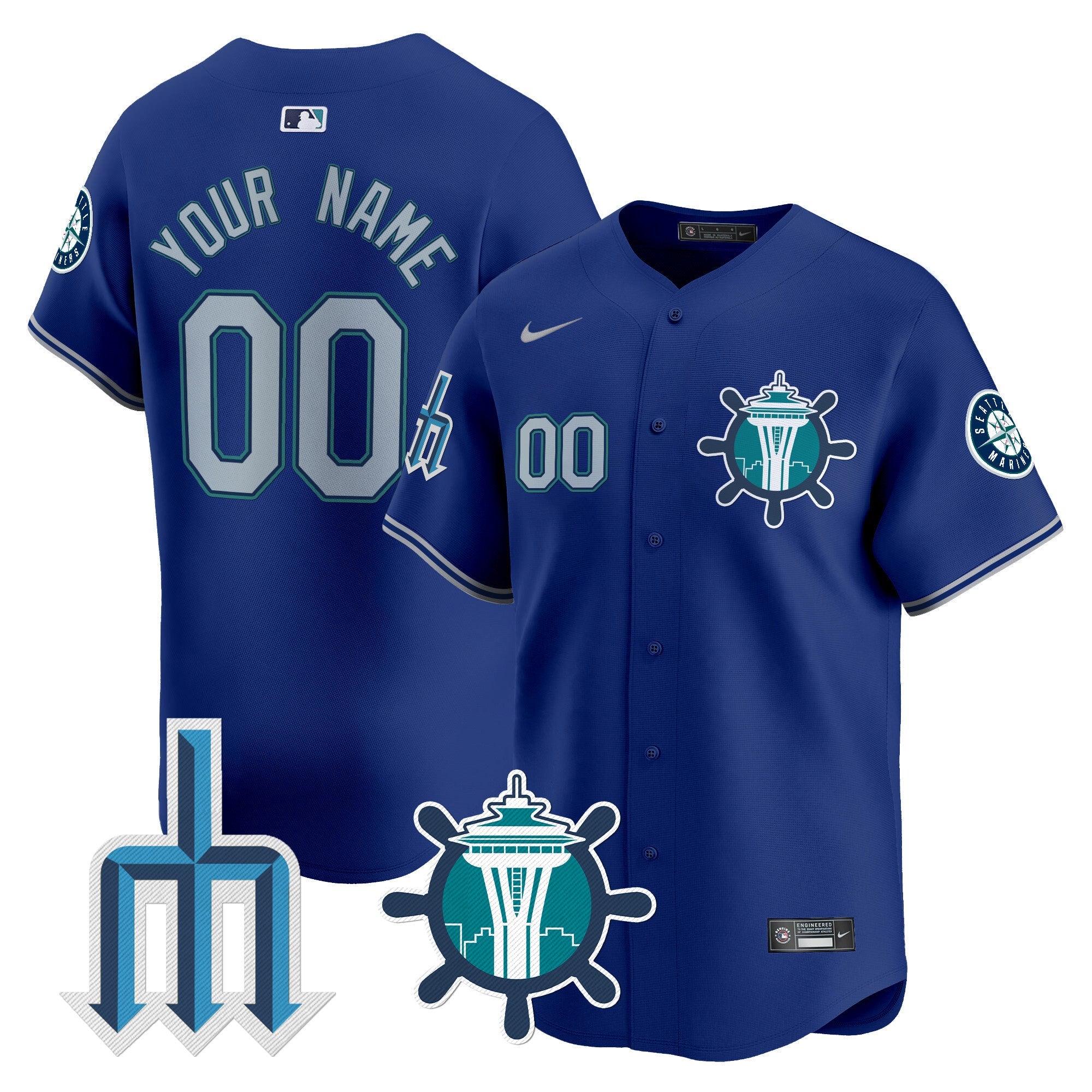 Seattle Trident Patch Vapor Premier Limited Custom Jersey