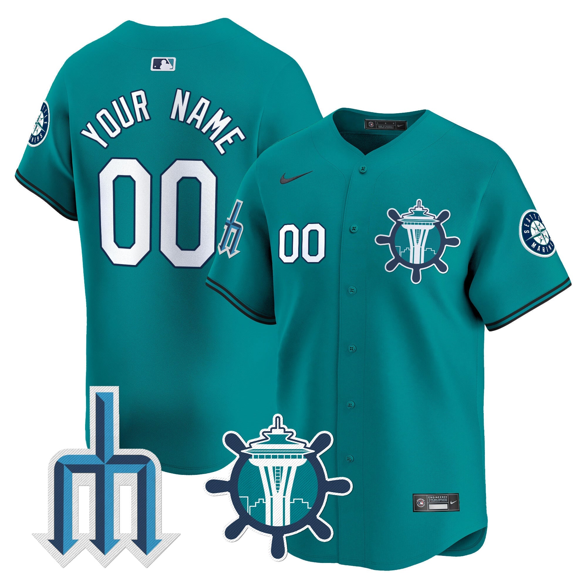 Seattle Trident Patch Vapor Premier Limited Custom Jersey