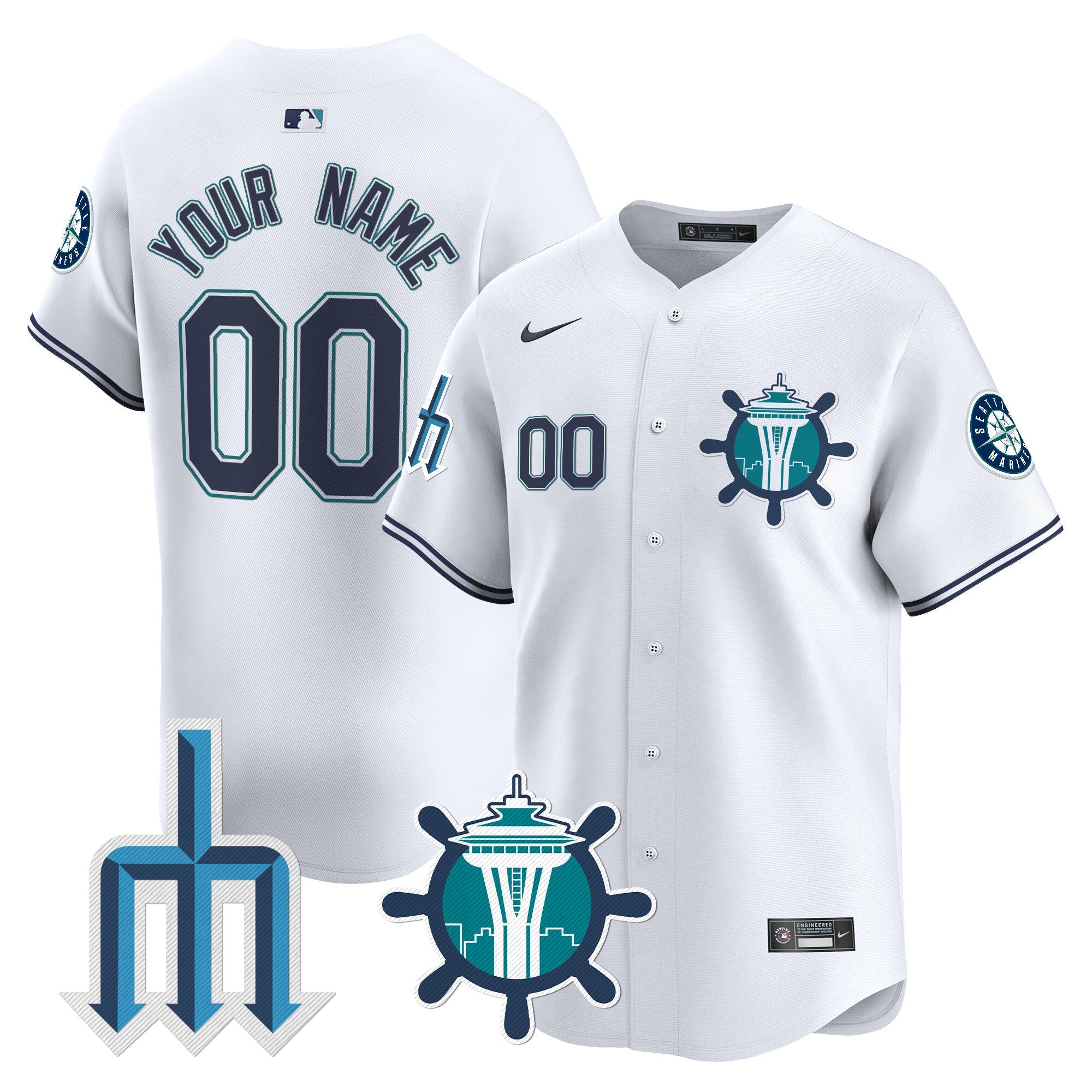 Seattle Trident Patch Vapor Premier Limited Custom Jersey