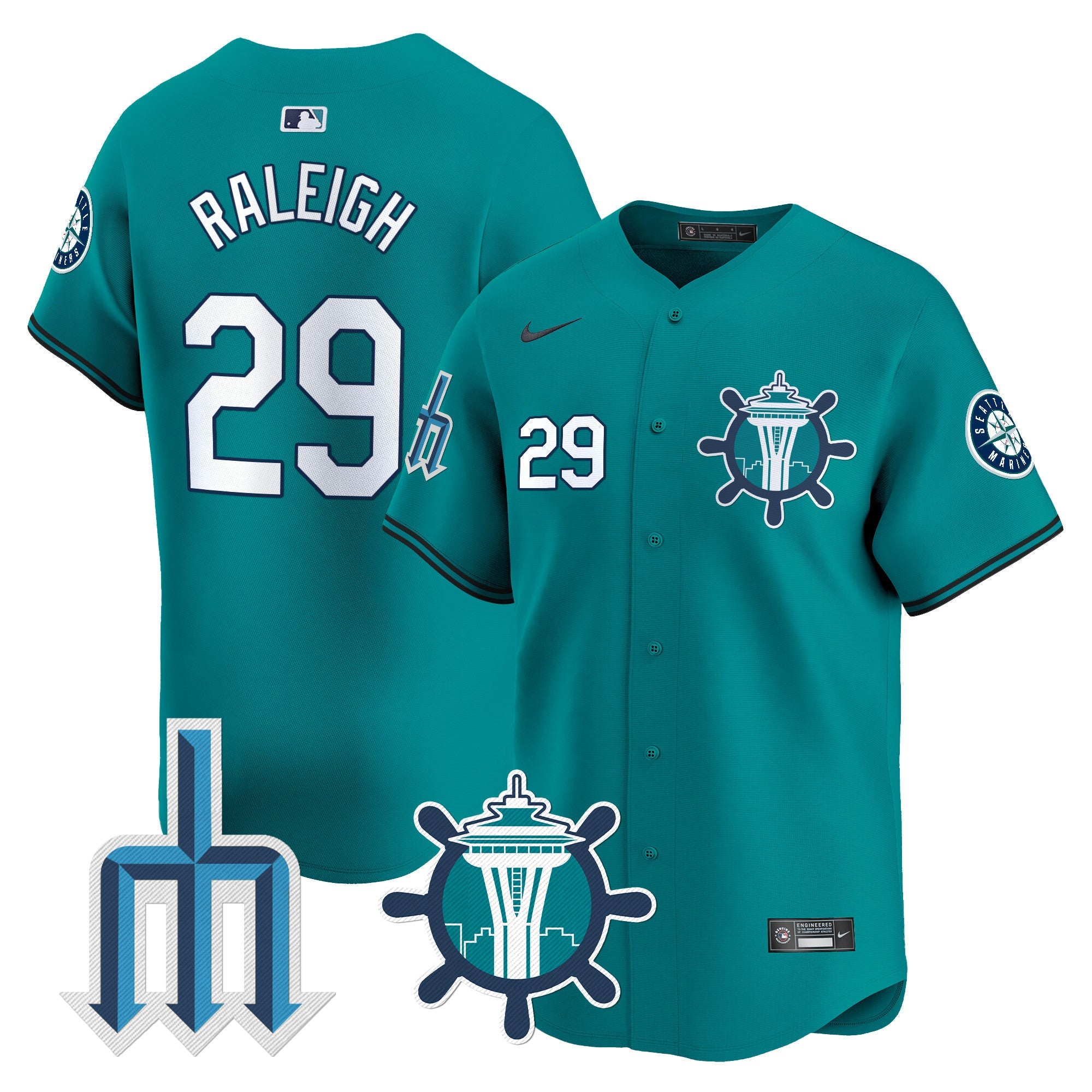 Men’s Seattle Trident Patch Vapor Premier Limited Jersey