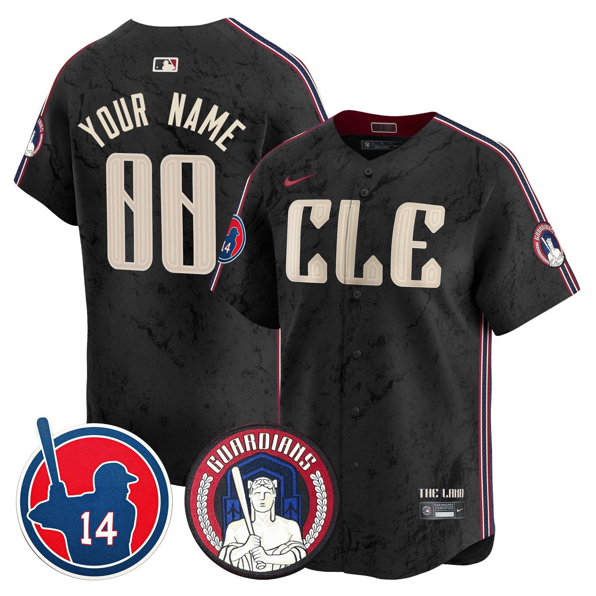 Cleveland Larry Doby Patch City Connect Vapor Premier Limited Custom Jersey
