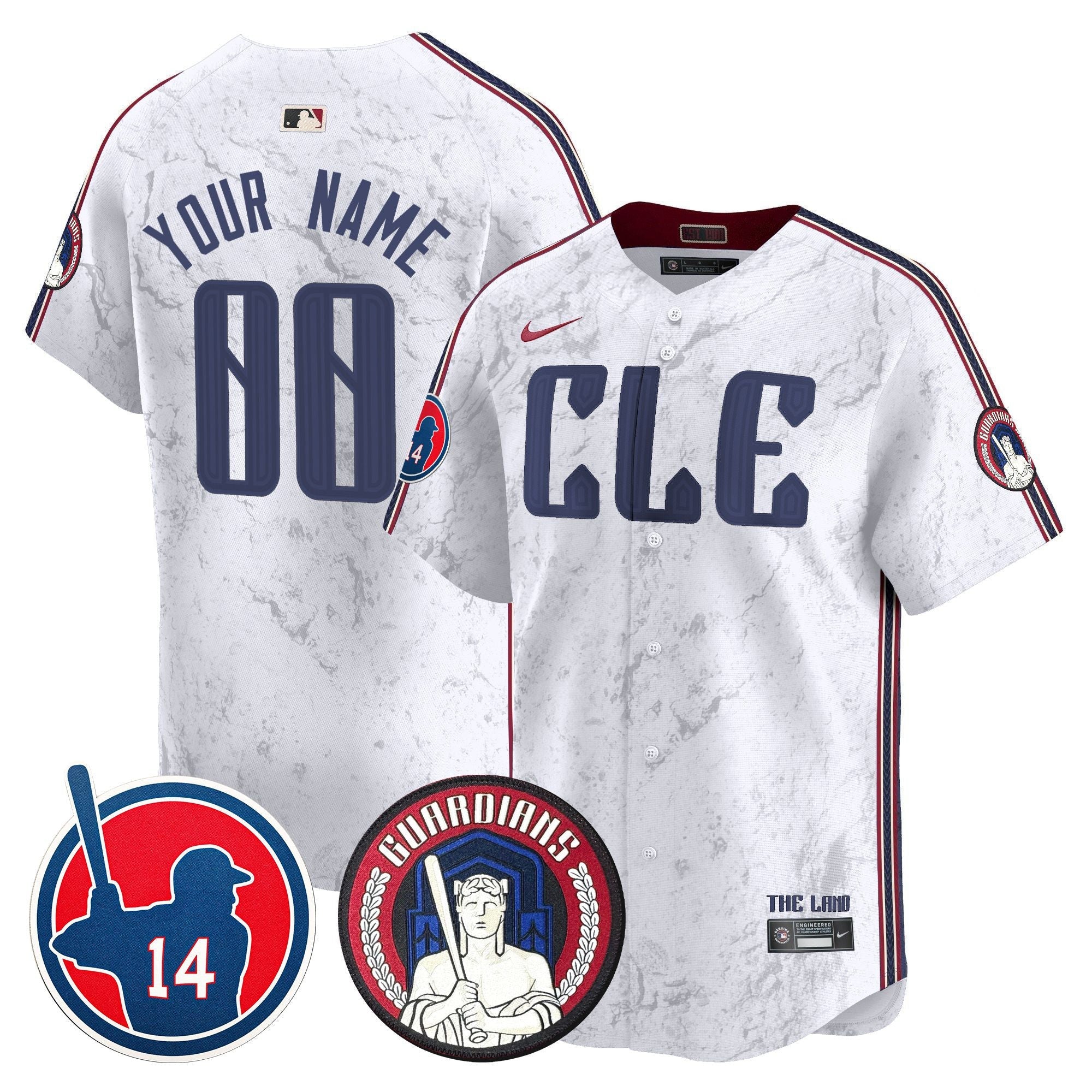 Cleveland Larry Doby Patch City Connect Vapor Premier Limited Custom Jersey