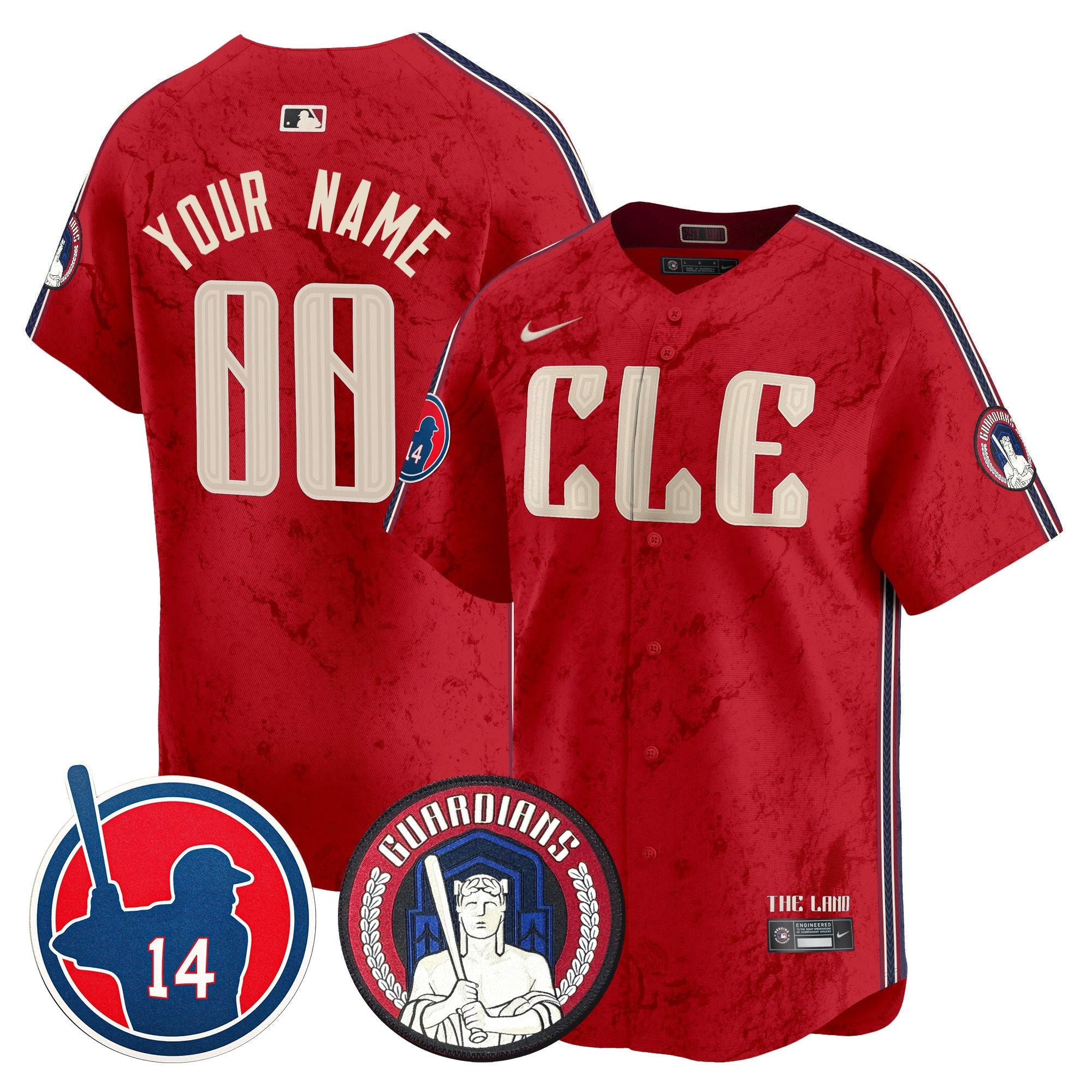 Cleveland Larry Doby Patch City Connect Vapor Premier Limited Custom Jersey
