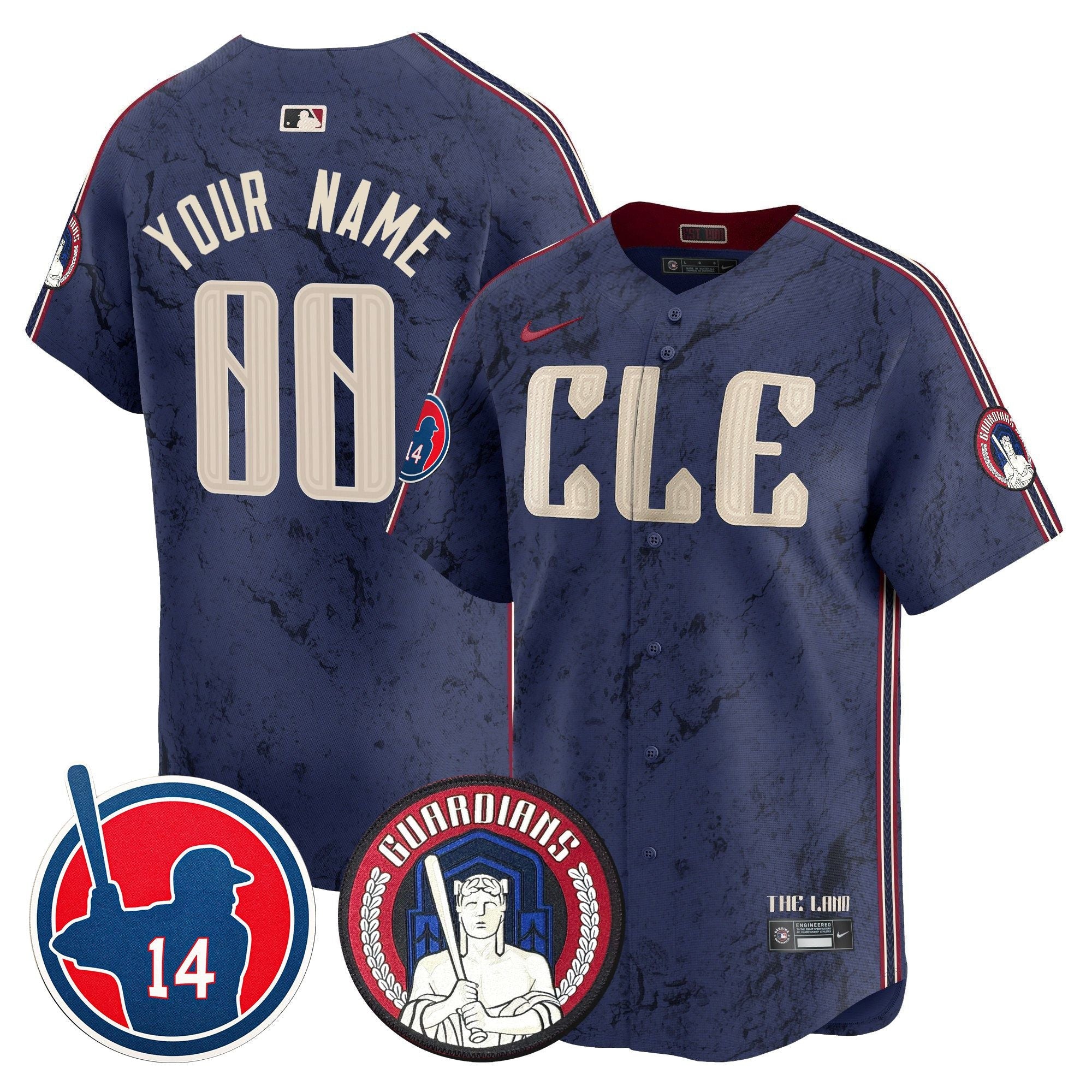 Cleveland Larry Doby Patch City Connect Vapor Premier Limited Custom Jersey