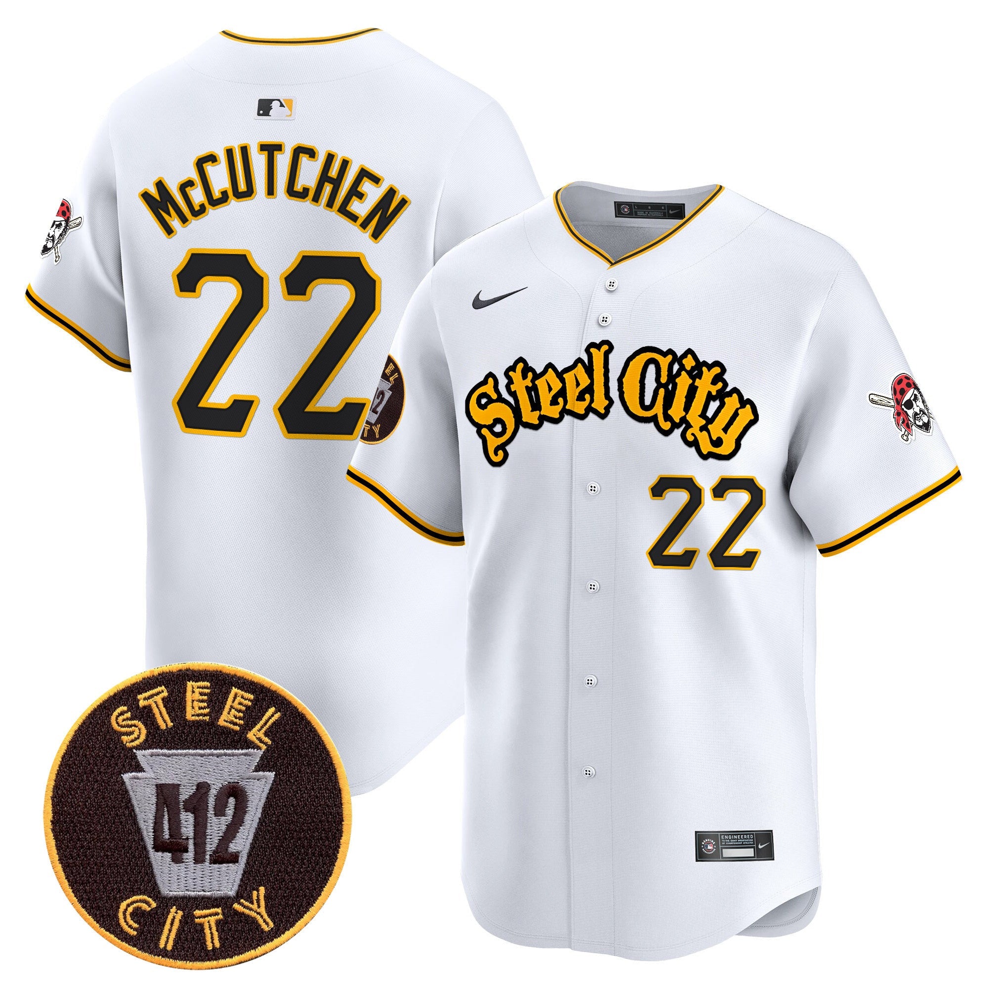 Men’s Pittsburgh 412 Patch Vapor Premier Limited Jersey