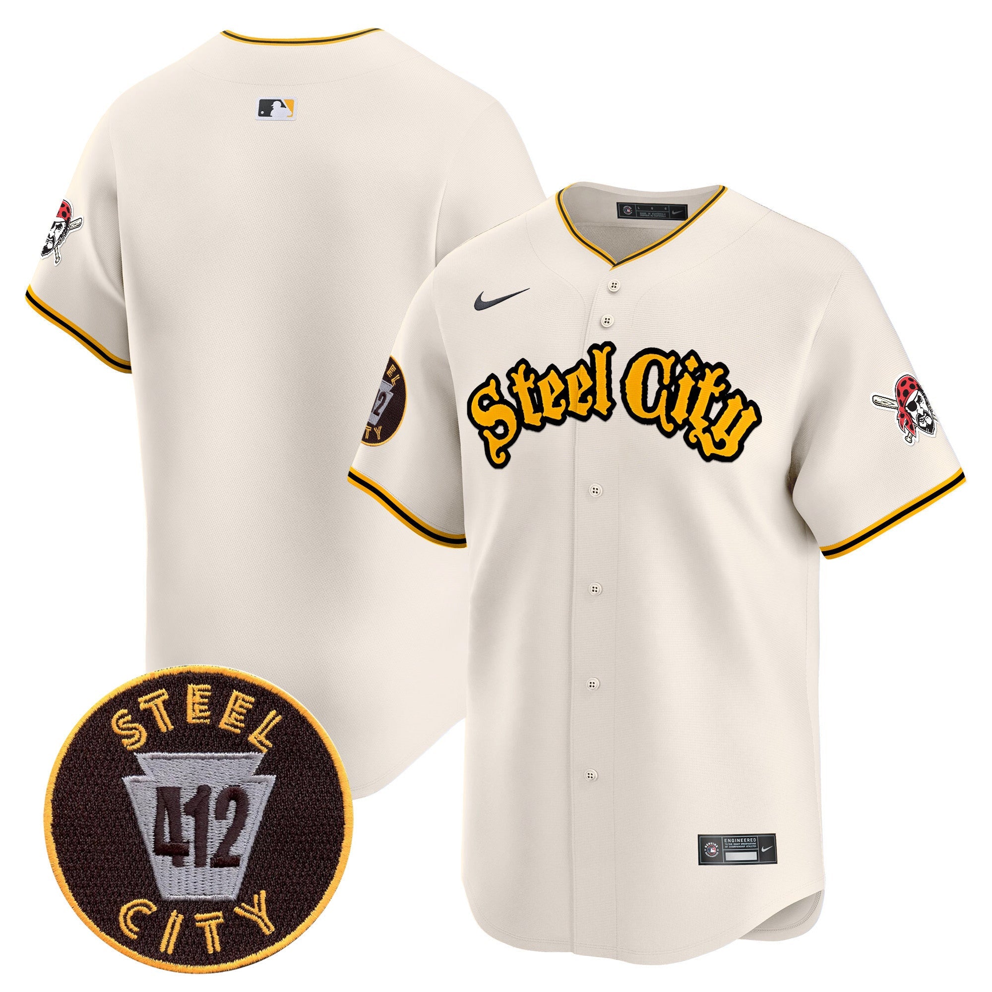 Men’s Pittsburgh 412 Patch Vapor Premier Limited Jersey