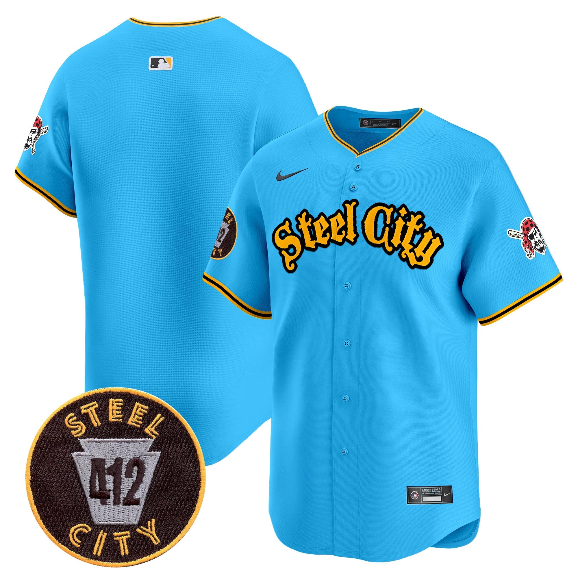Men’s Pittsburgh 412 Patch Vapor Premier Limited Jersey