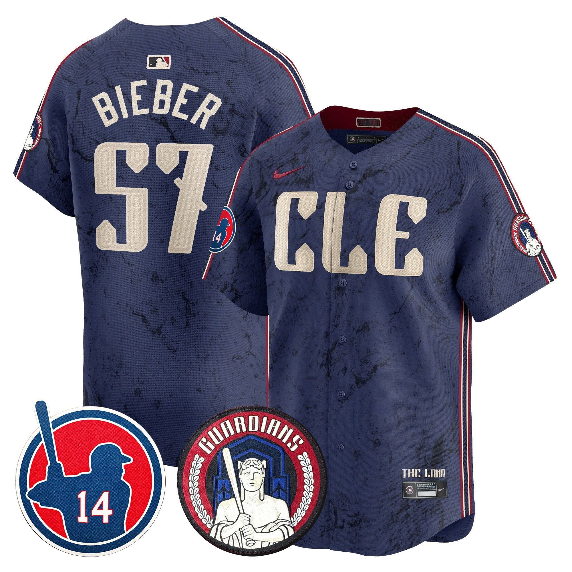 Men’s Cleveland Larry Doby Patch City Connect Vapor Premier Limited Jersey