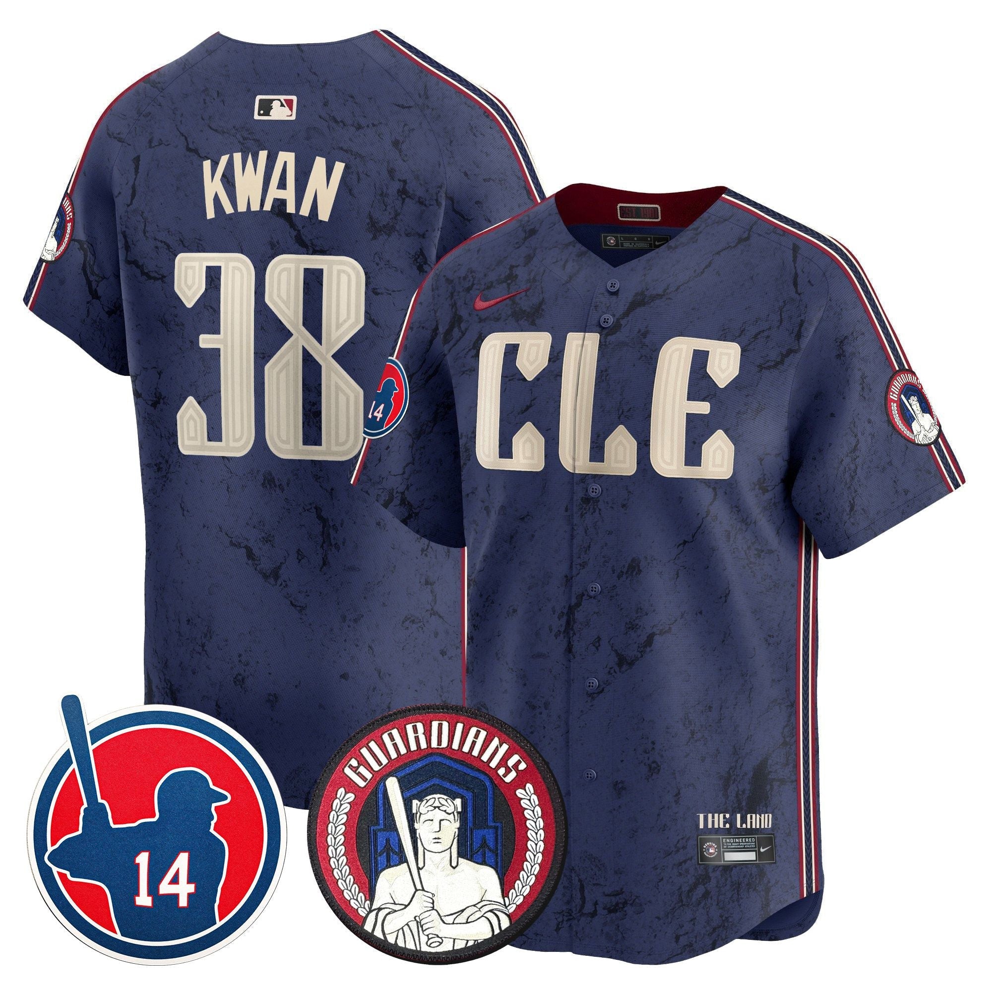 Men’s Cleveland Larry Doby Patch City Connect Vapor Premier Limited Jersey