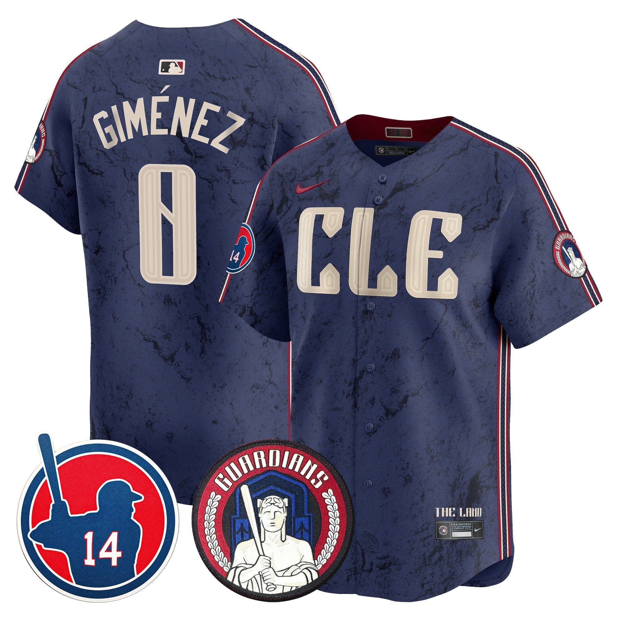 Men’s Cleveland Larry Doby Patch City Connect Vapor Premier Limited Jersey