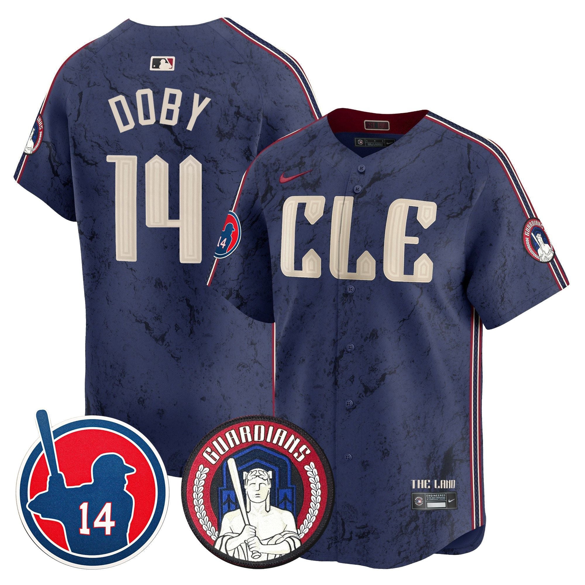 Men’s Cleveland Larry Doby Patch City Connect Vapor Premier Limited Jersey
