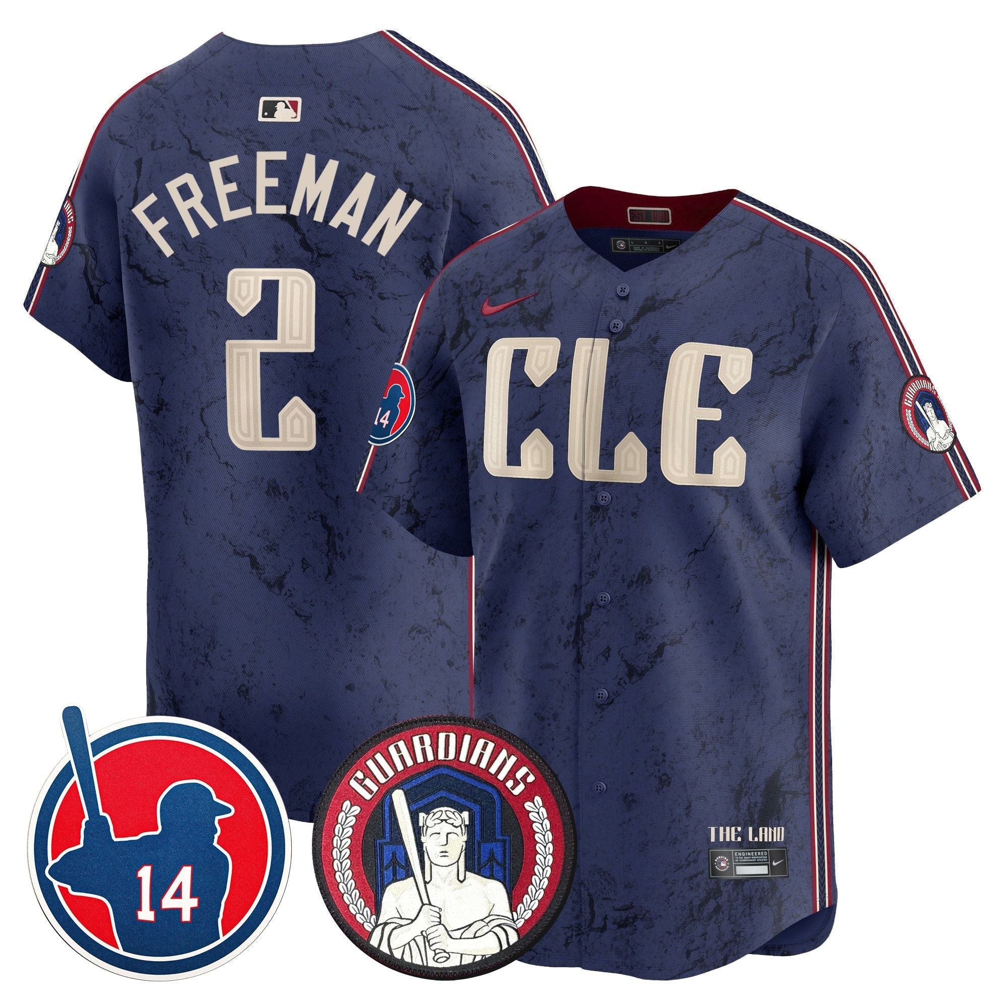 Men’s Cleveland Larry Doby Patch City Connect Vapor Premier Limited Jersey