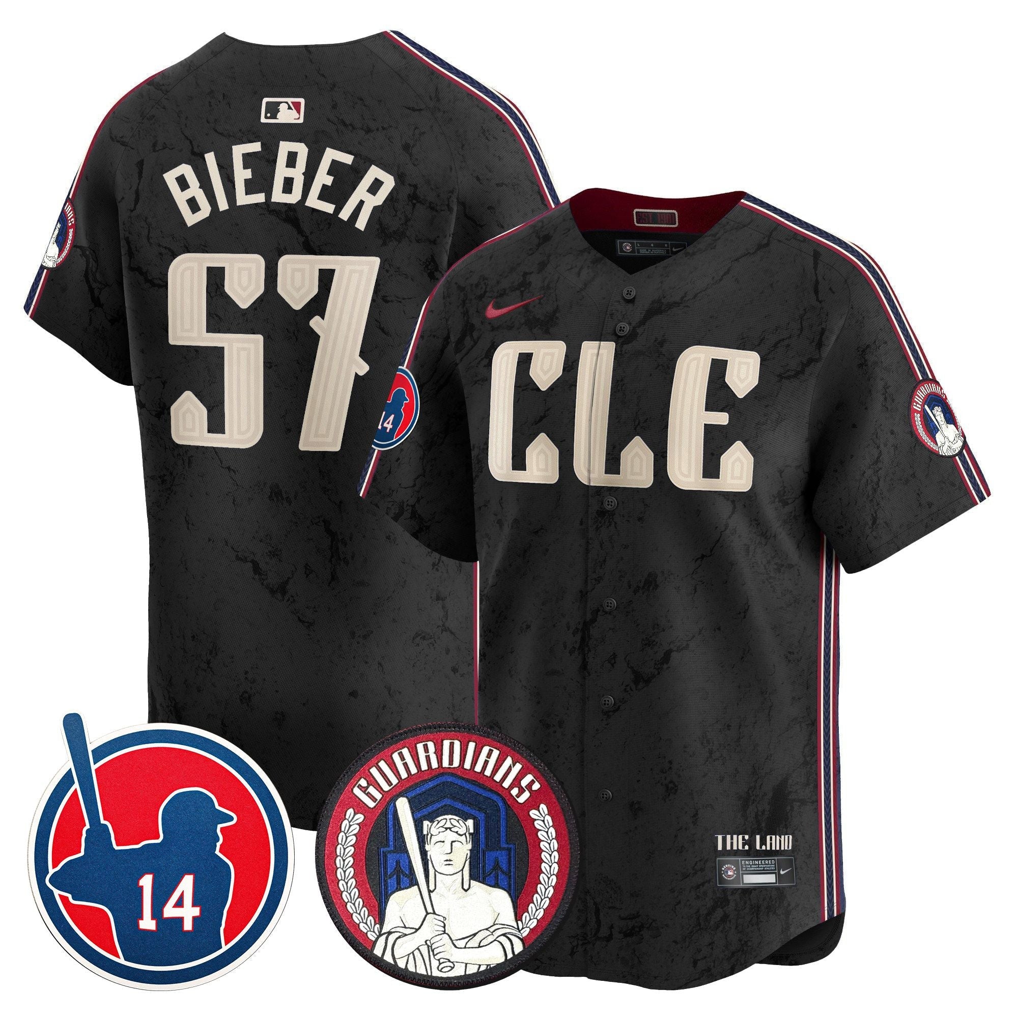 Men’s Cleveland Larry Doby Patch City Connect Vapor Premier Limited Jersey