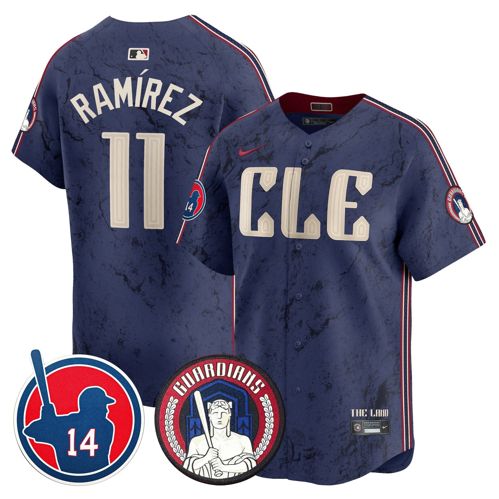 Men’s Cleveland Larry Doby Patch City Connect Vapor Premier Limited Jersey