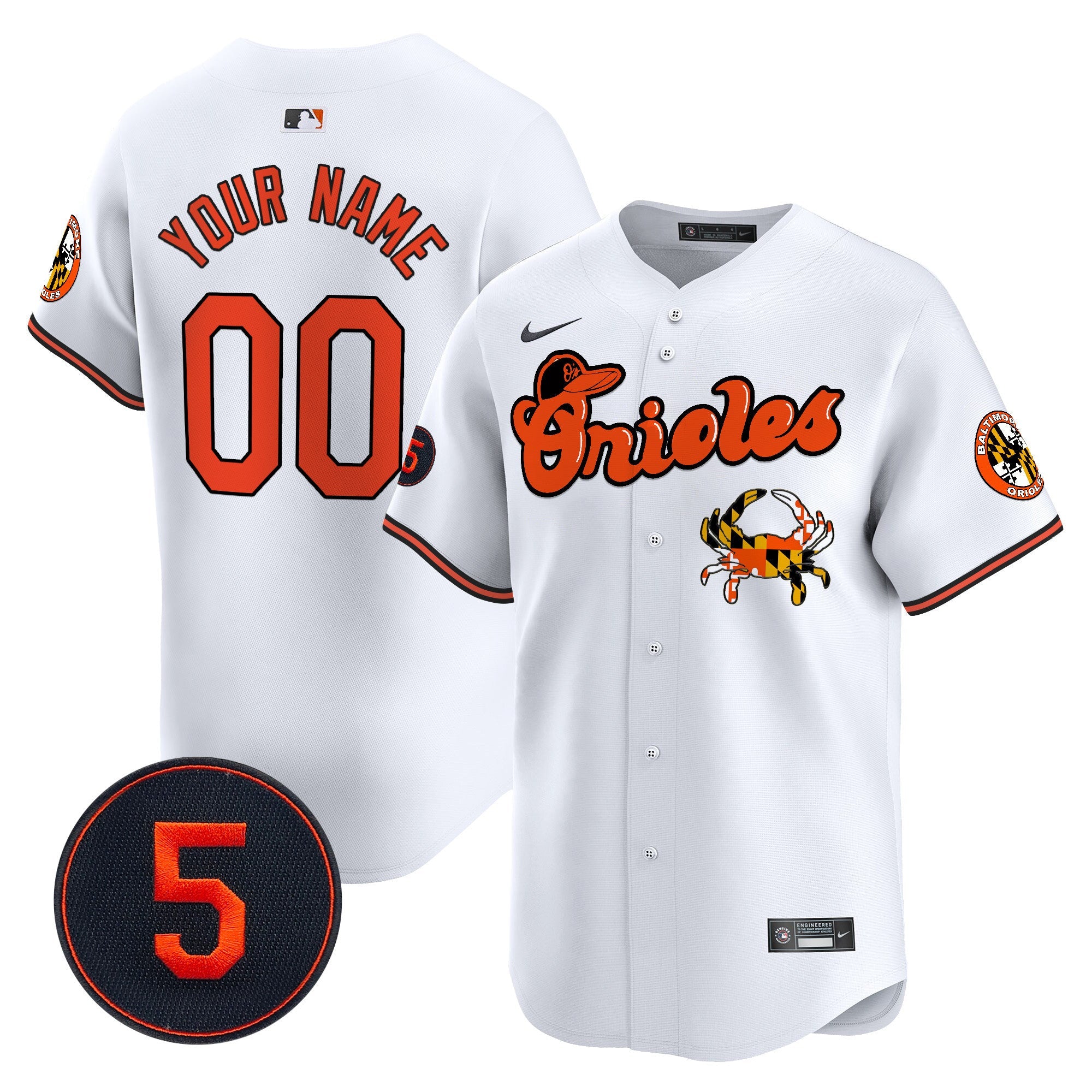 Baltimore Robinson Patch Vapor Premier Limited Custom Jersey V6