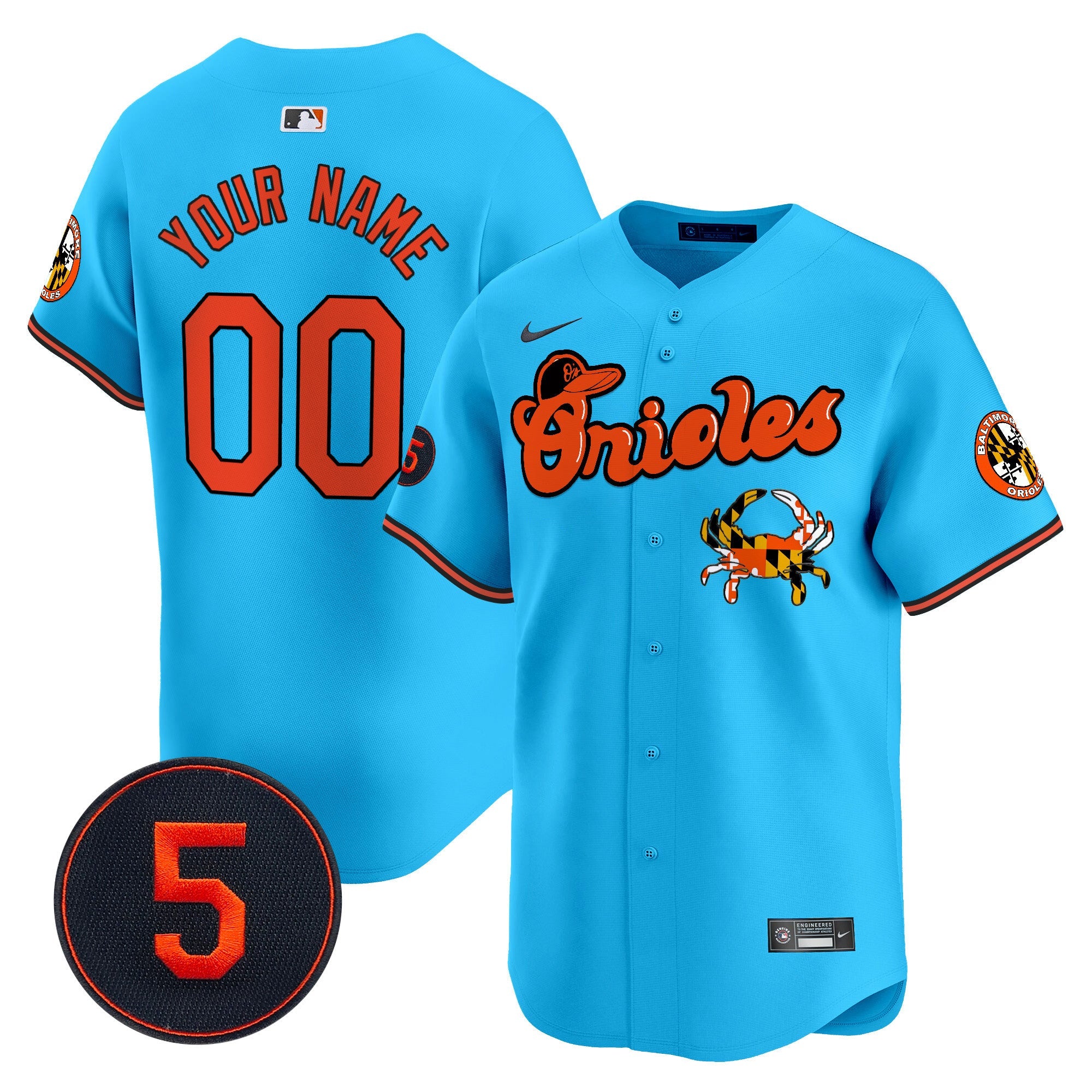 Baltimore Robinson Patch Vapor Premier Limited Custom Jersey V6