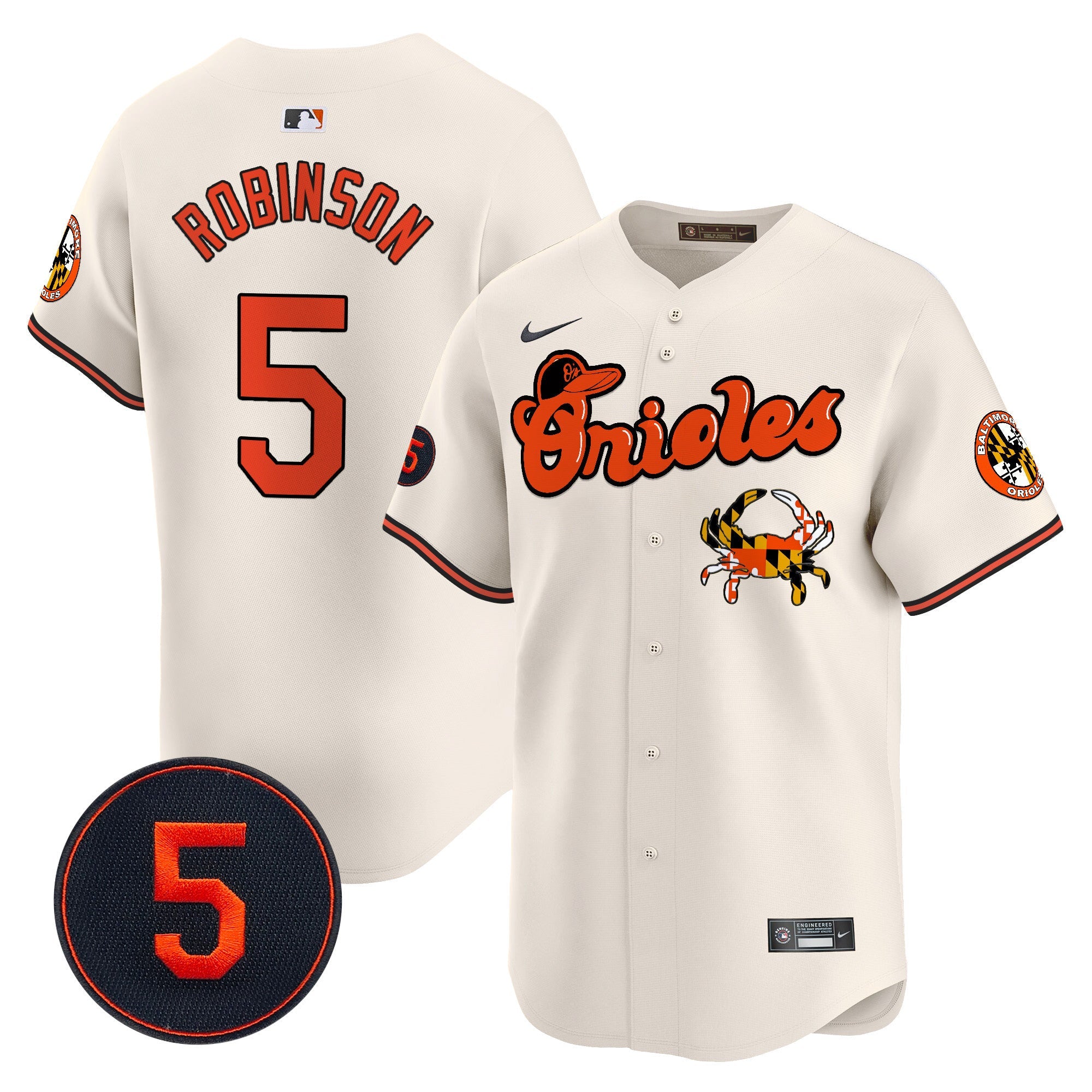 Men’s Baltimore Robinson Patch Vapor Premier Limited Jersey V6