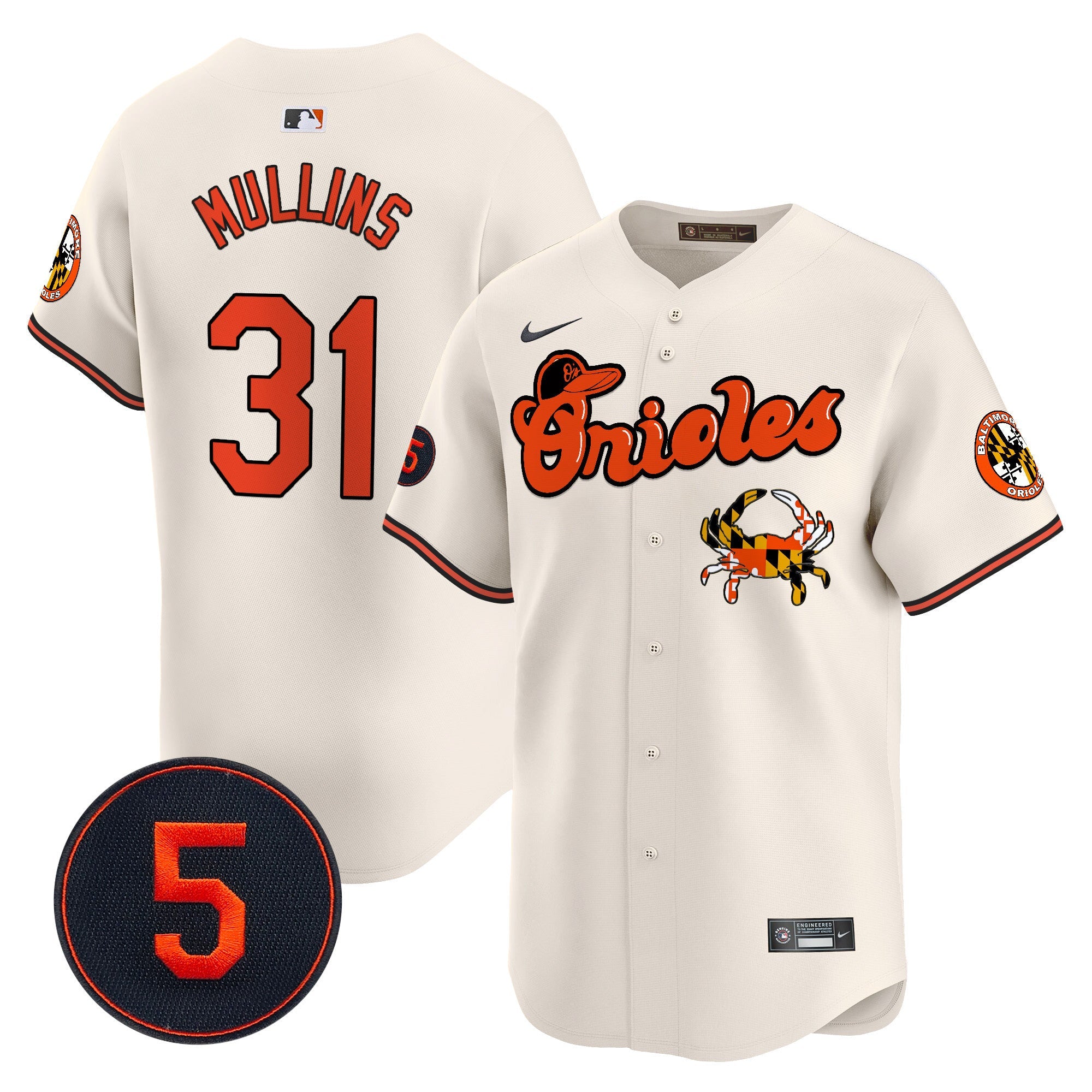 Men’s Baltimore Robinson Patch Vapor Premier Limited Jersey V6