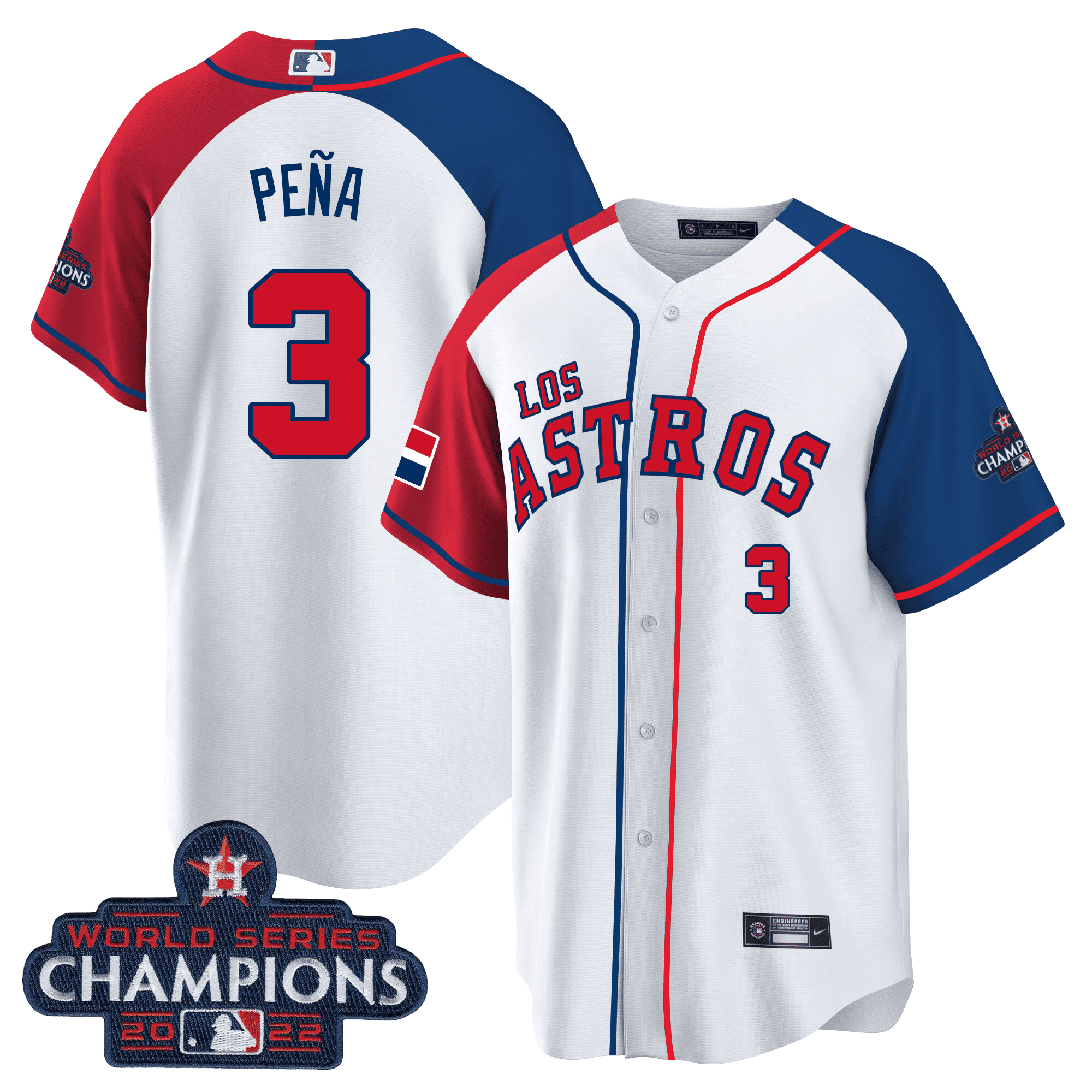 Men’s Houston “Los ” Hispanic Heritage Champions Patch Jersey