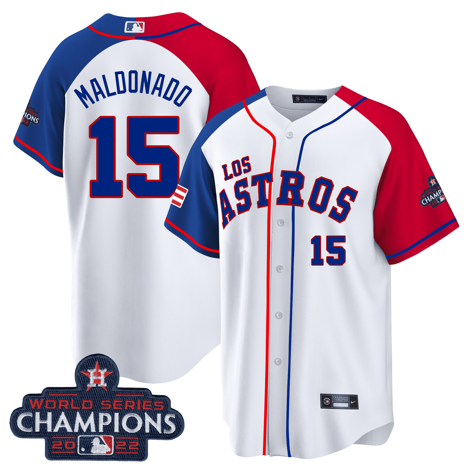 Men’s Houston “Los ” Hispanic Heritage Champions Patch Jersey