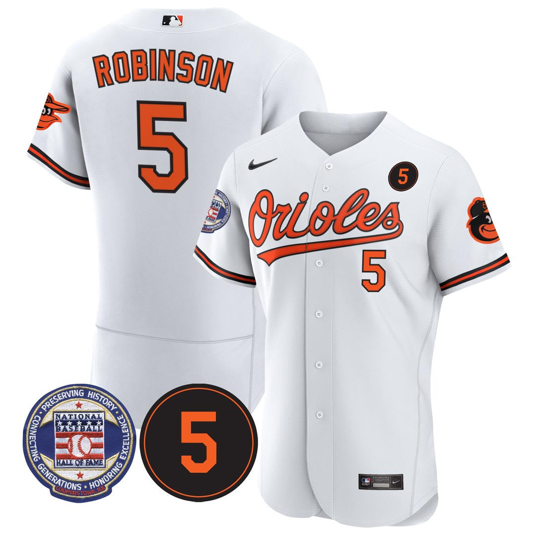 #5 Brooks Robinson Baltimore Hall Of Fame Patch Jersey