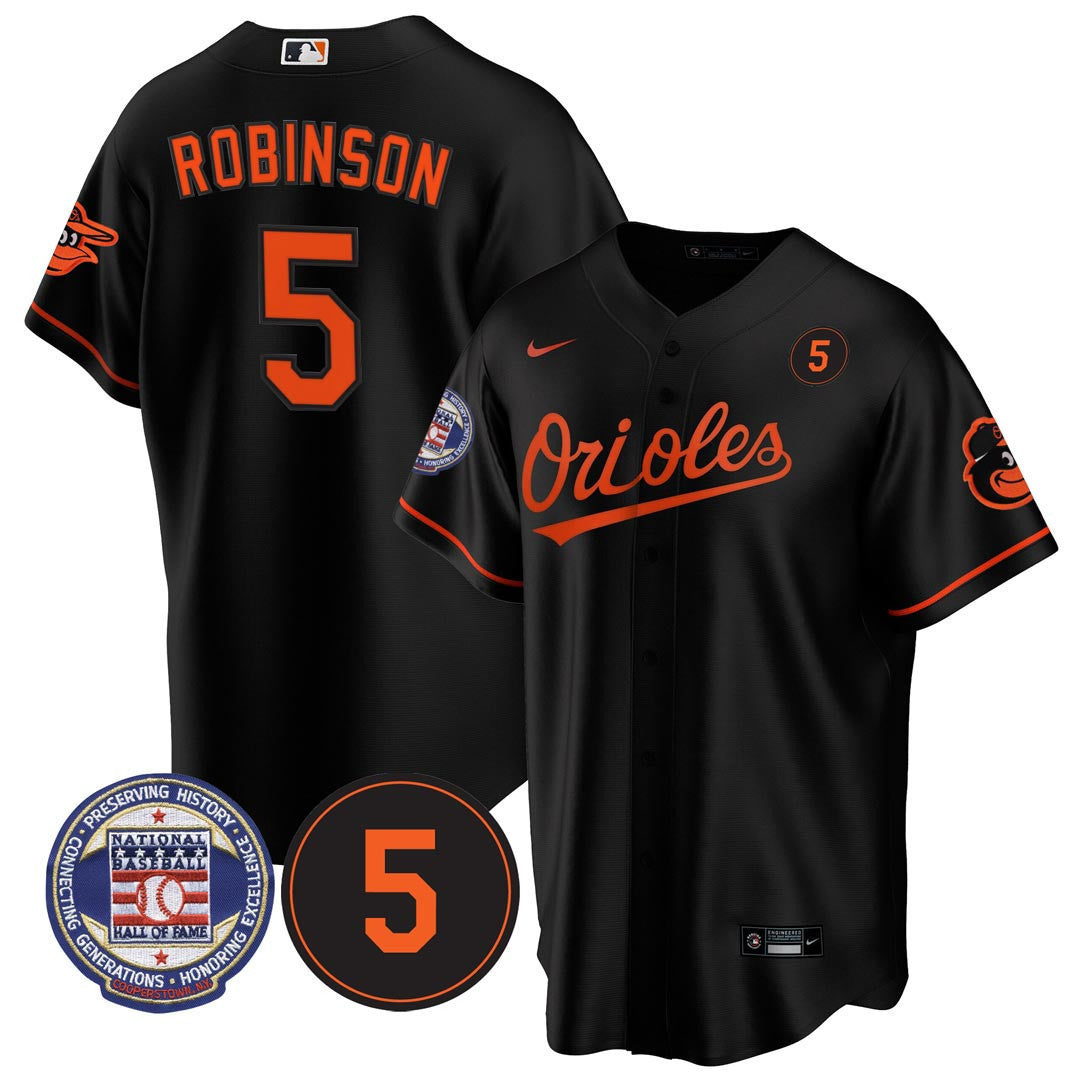 #5 Brooks Robinson Baltimore Hall Of Fame Patch Jersey