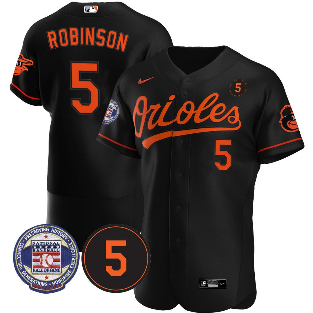 #5 Brooks Robinson Baltimore Hall Of Fame Patch Jersey