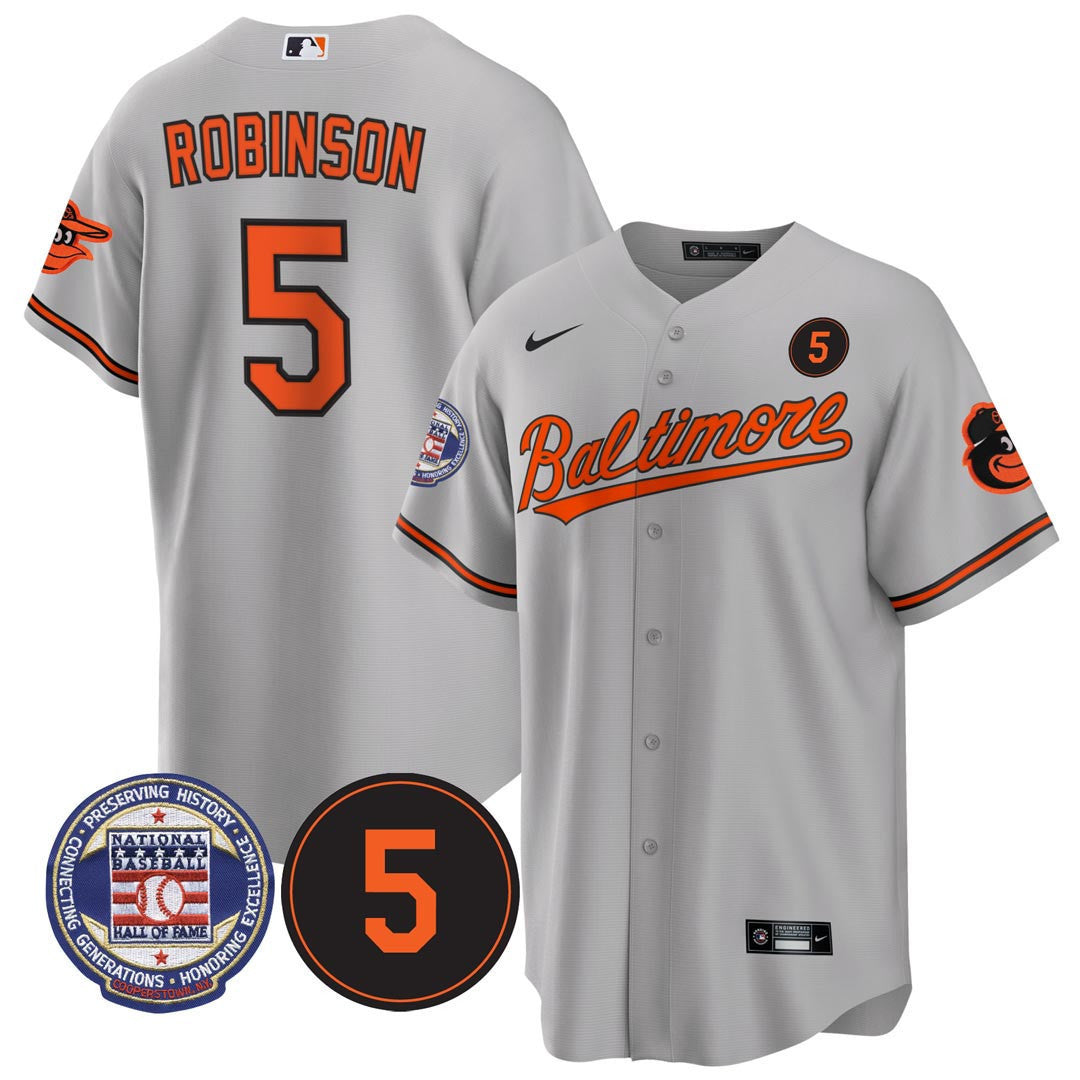#5 Brooks Robinson Baltimore Hall Of Fame Patch Jersey