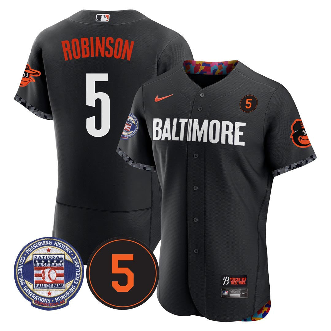 #5 Brooks Robinson Baltimore Hall Of Fame Patch Jersey