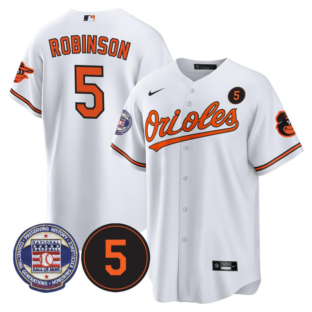 #5 Brooks Robinson Baltimore Hall Of Fame Patch Jersey